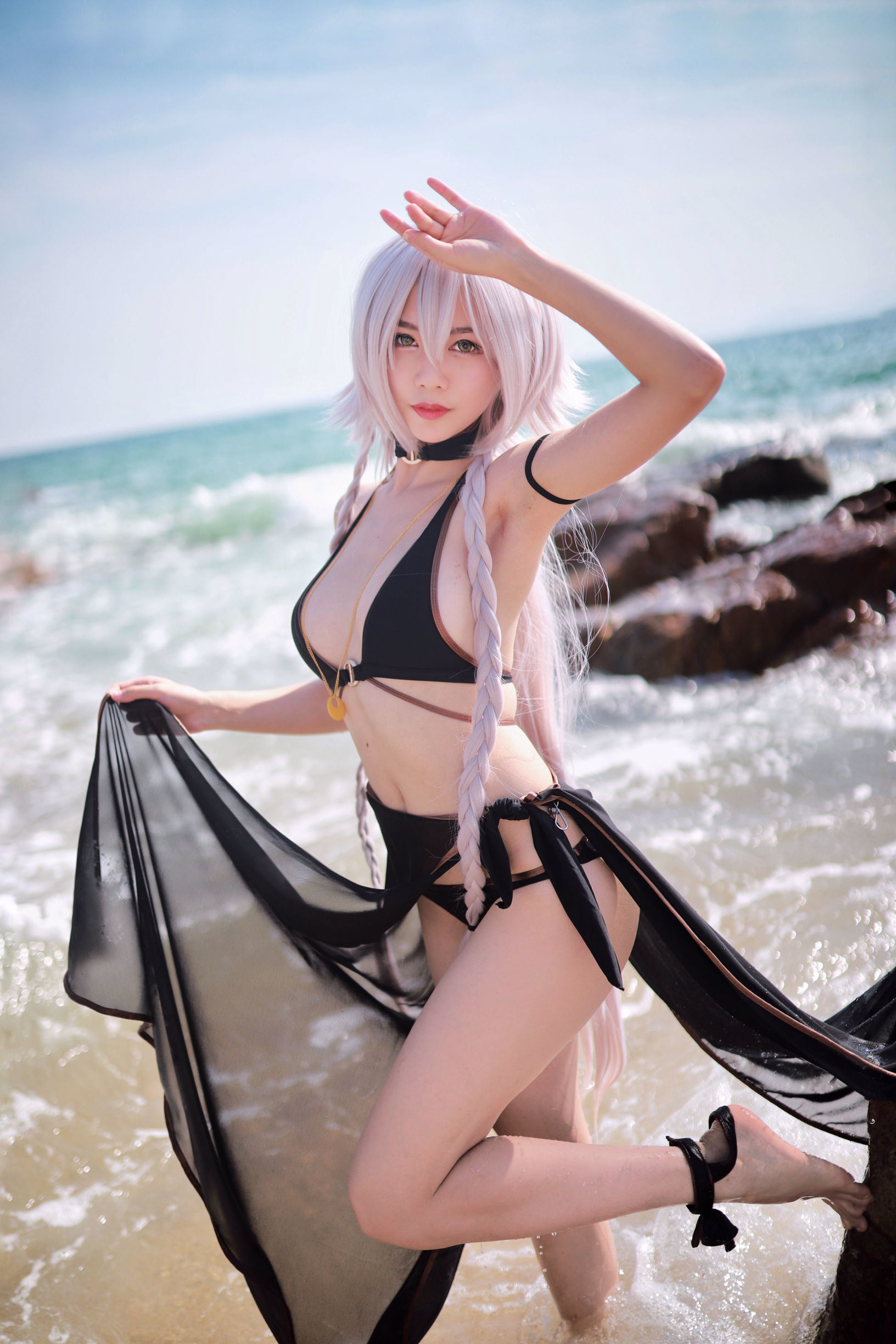 COS Welfare] Dou Niang - Li Shi Collection - Black Jeanne d'Arc Swimsuit