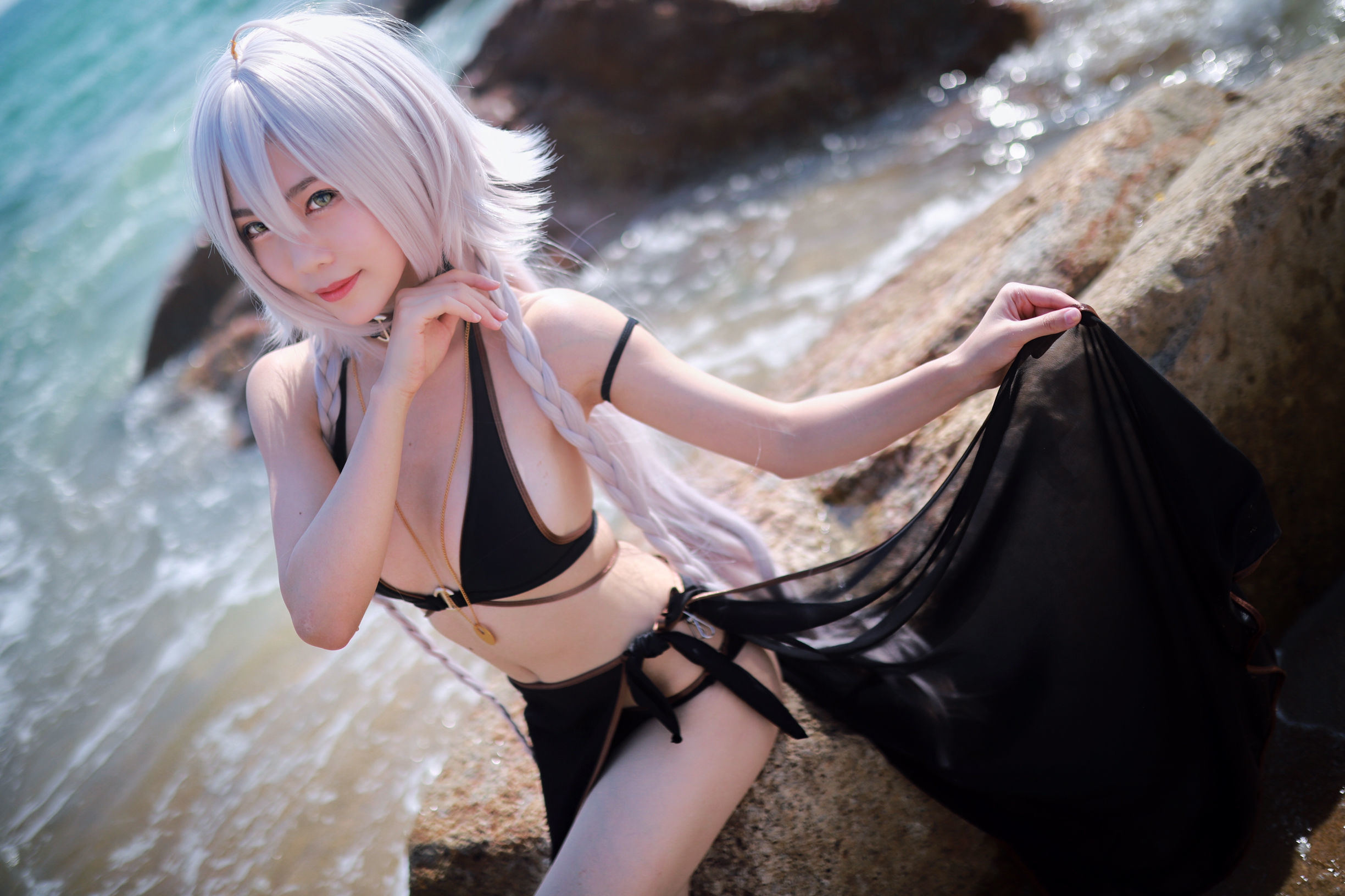 COS Welfare] Dou Niang - Li Shi Collection - Black Jeanne d'Arc Swimsuit
