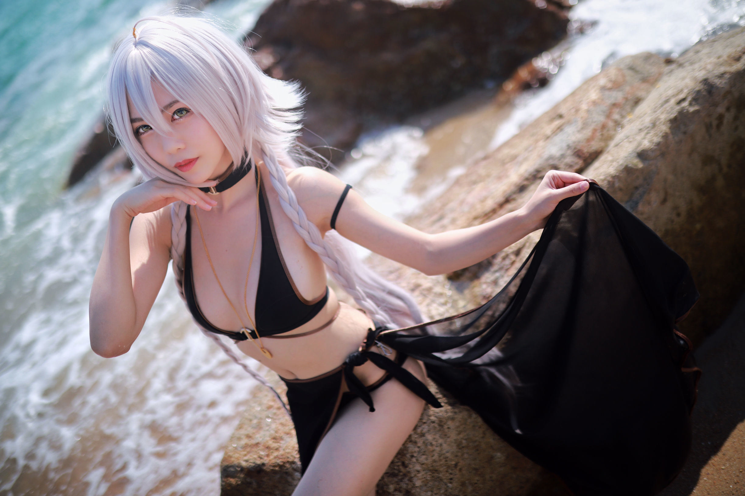 COS Welfare] Dou Niang - Li Shi Collection - Black Jeanne d'Arc Swimsuit