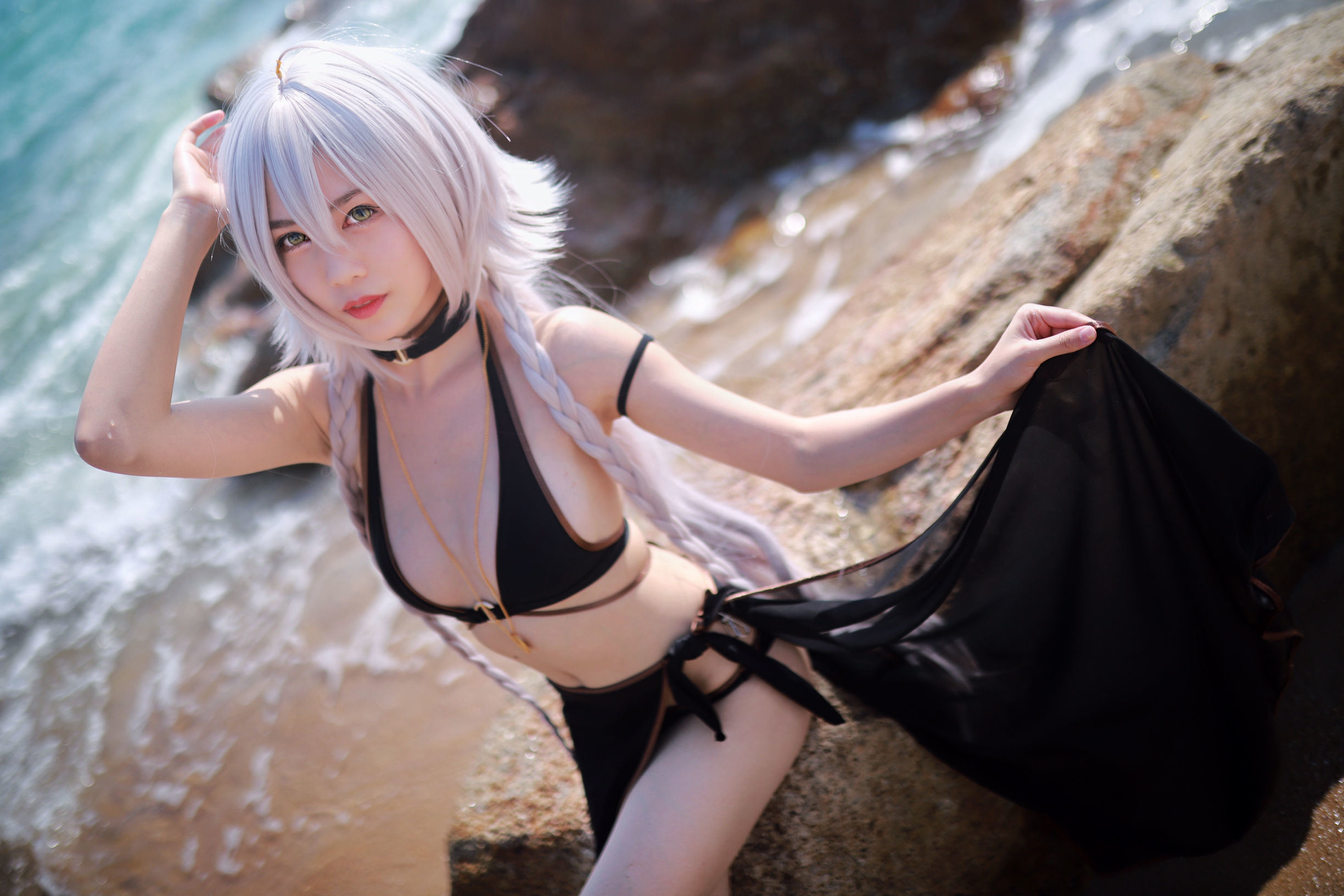 COS Welfare] Dou Niang - Li Shi Collection - Black Jeanne d'Arc Swimsuit