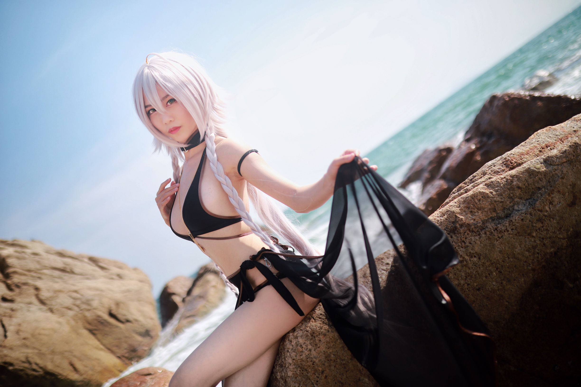COS Welfare] Dou Niang - Li Shi Collection - Black Jeanne d'Arc Swimsuit