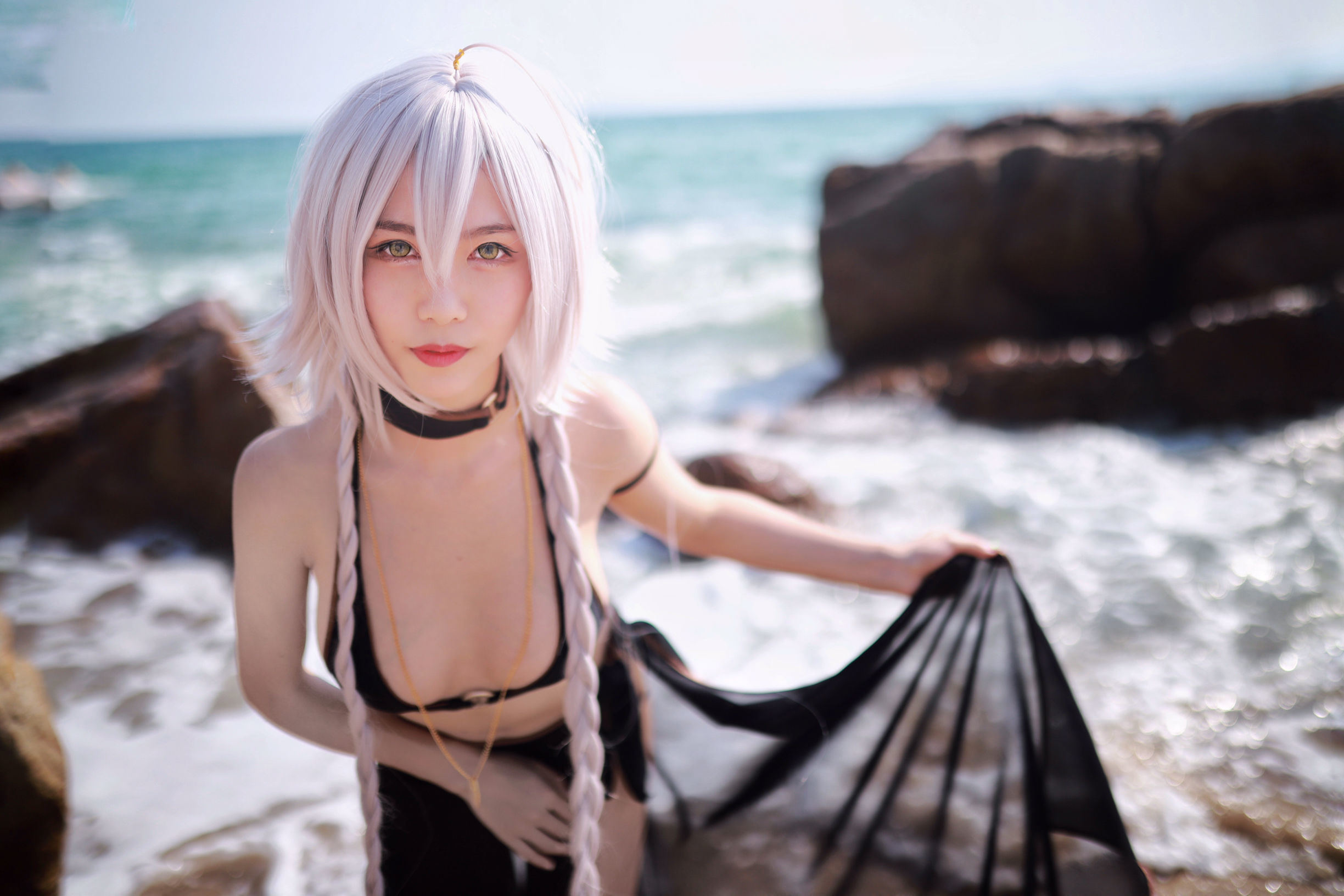 COS Welfare] Dou Niang - Li Shi Collection - Black Jeanne d'Arc Swimsuit