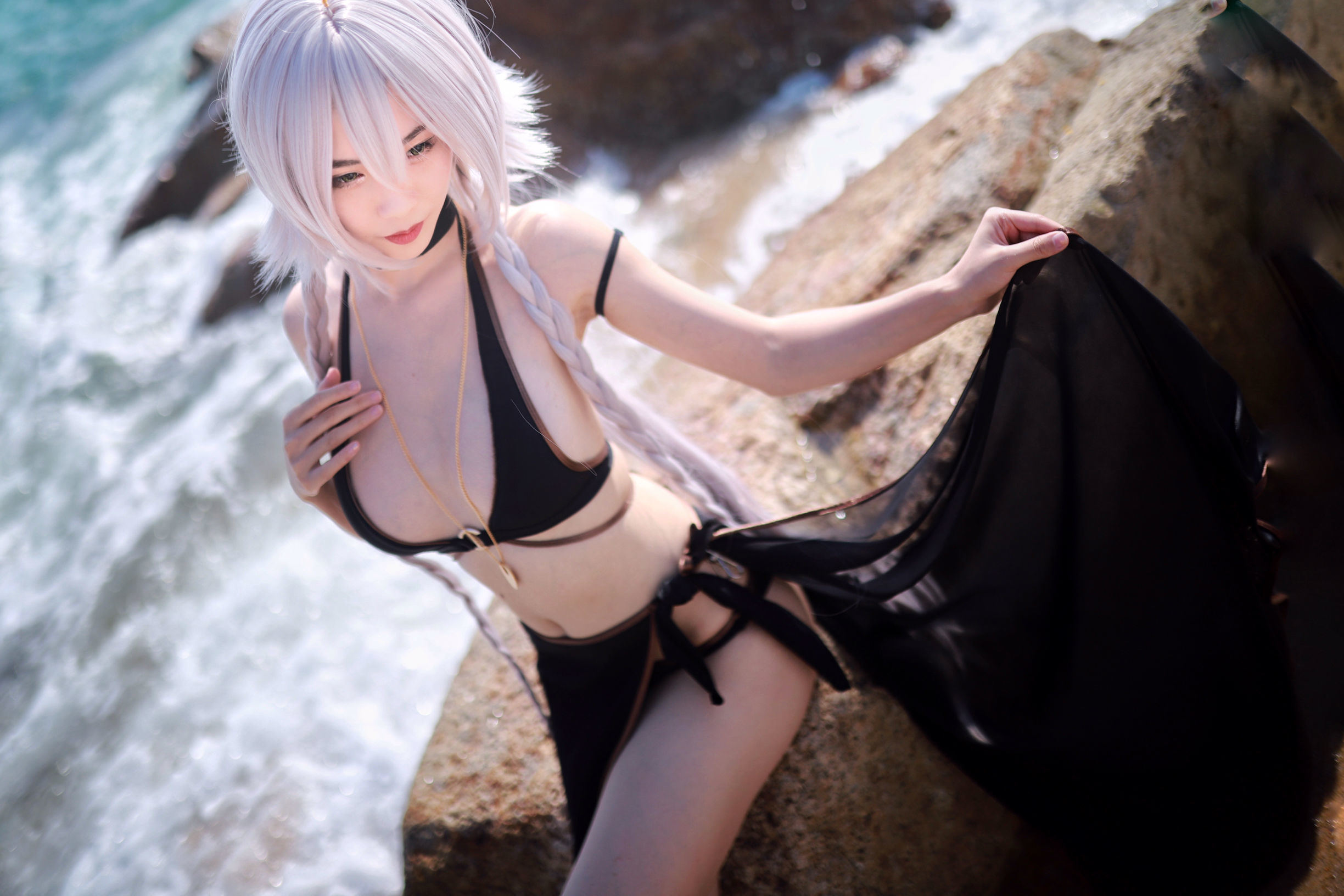 COS Welfare] Dou Niang - Li Shi Collection - Black Jeanne d'Arc Swimsuit