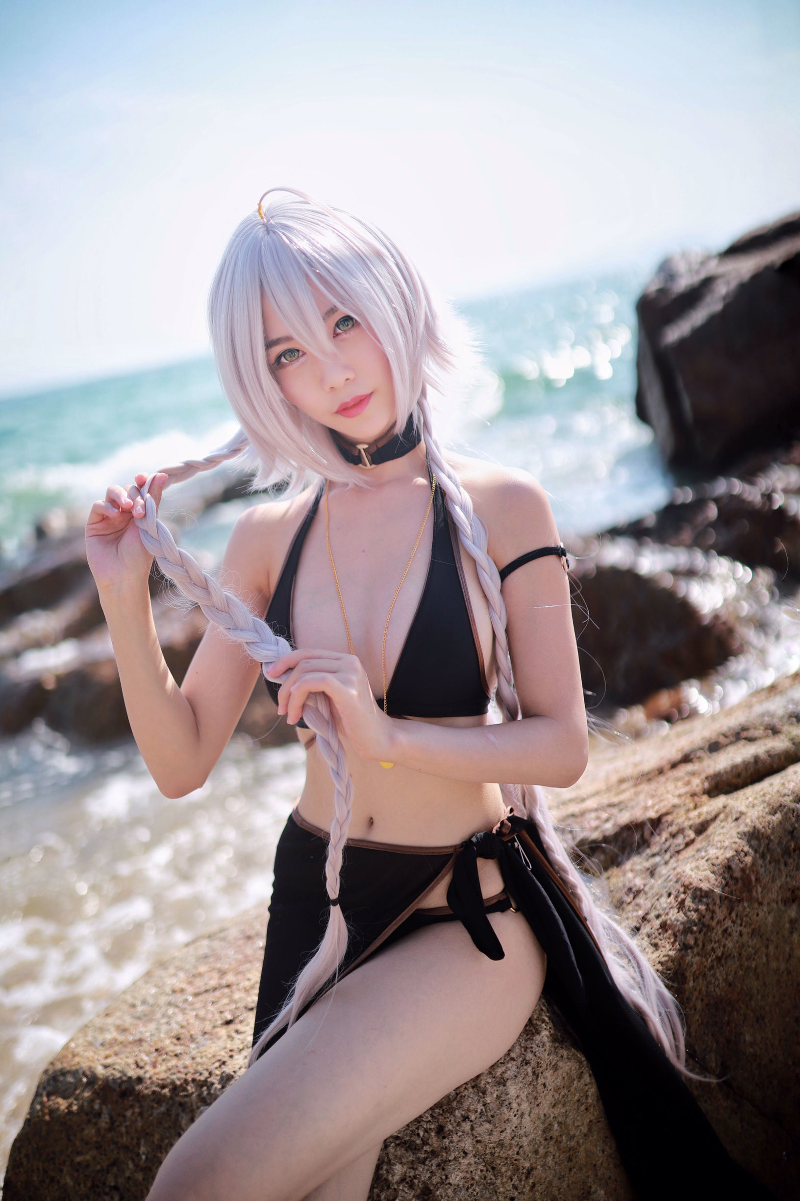 COS Welfare] Dou Niang - Li Shi Collection - Black Jeanne d'Arc Swimsuit