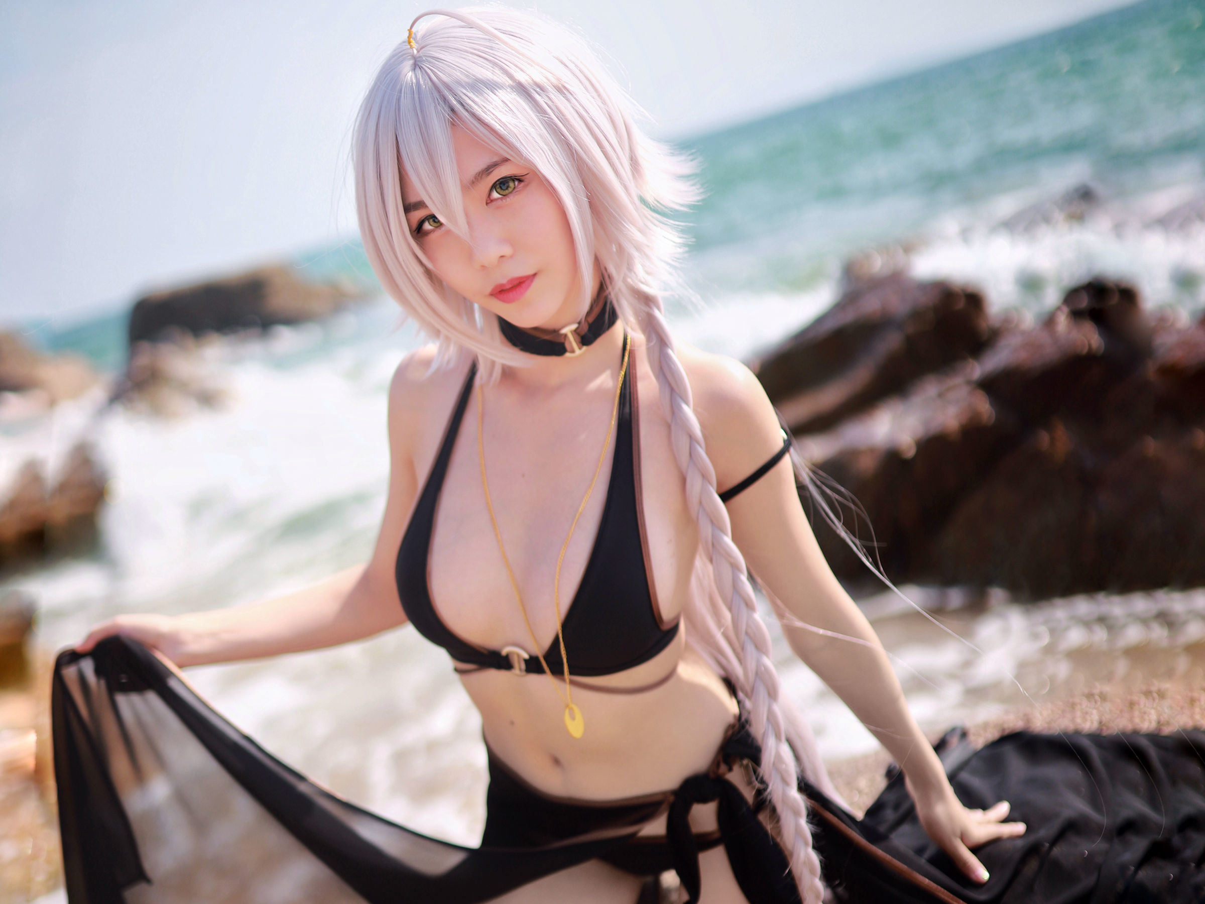 COS Welfare] Dou Niang - Li Shi Collection - Black Jeanne d'Arc Swimsuit