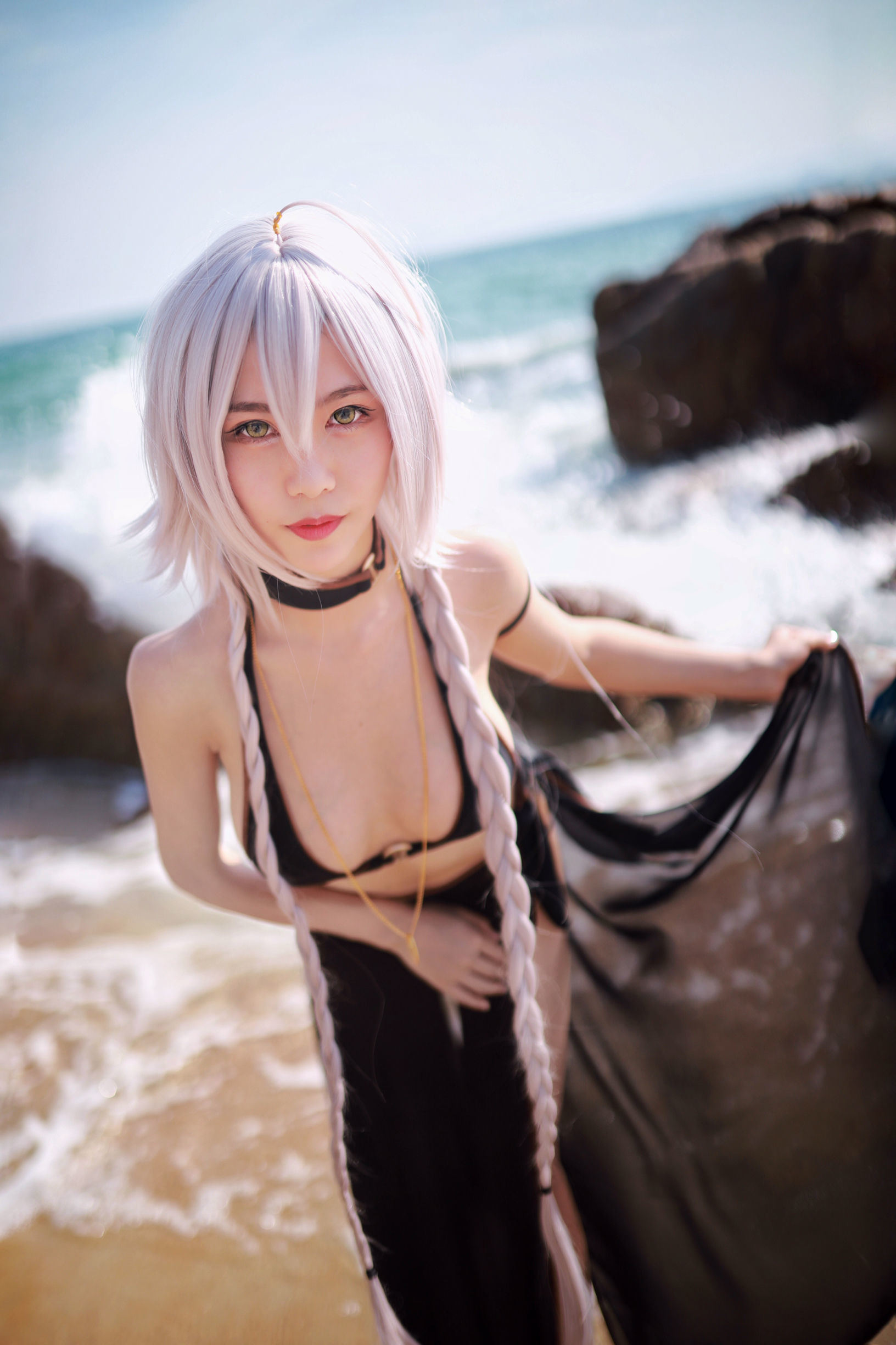 COS Welfare] Dou Niang - Li Shi Collection - Black Jeanne d'Arc Swimsuit