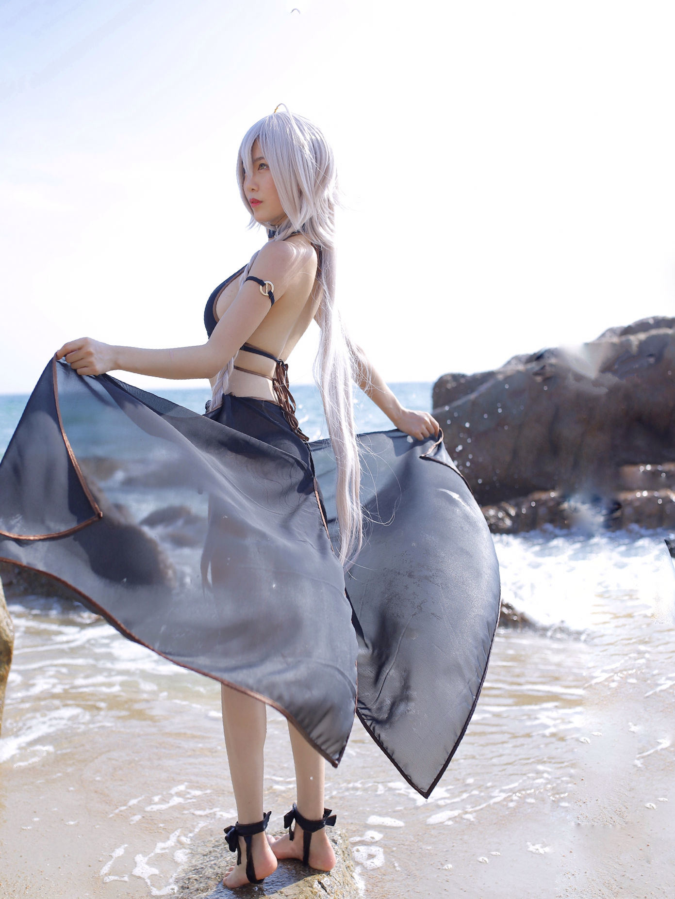 COS Welfare] Dou Niang - Li Shi Collection - Black Jeanne d'Arc Swimsuit