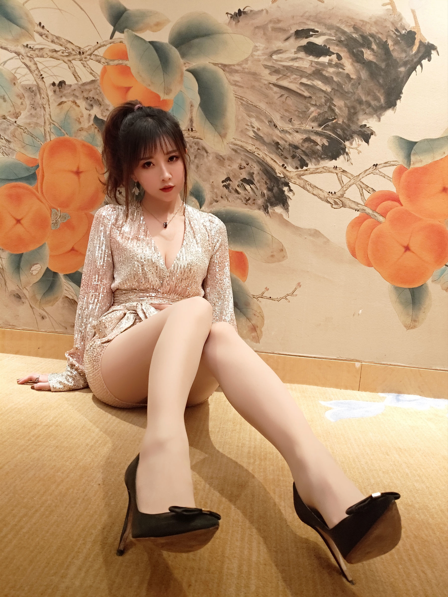 COS福利] 鬥魚主播小女巫露娜 - 亮片裙肉絲