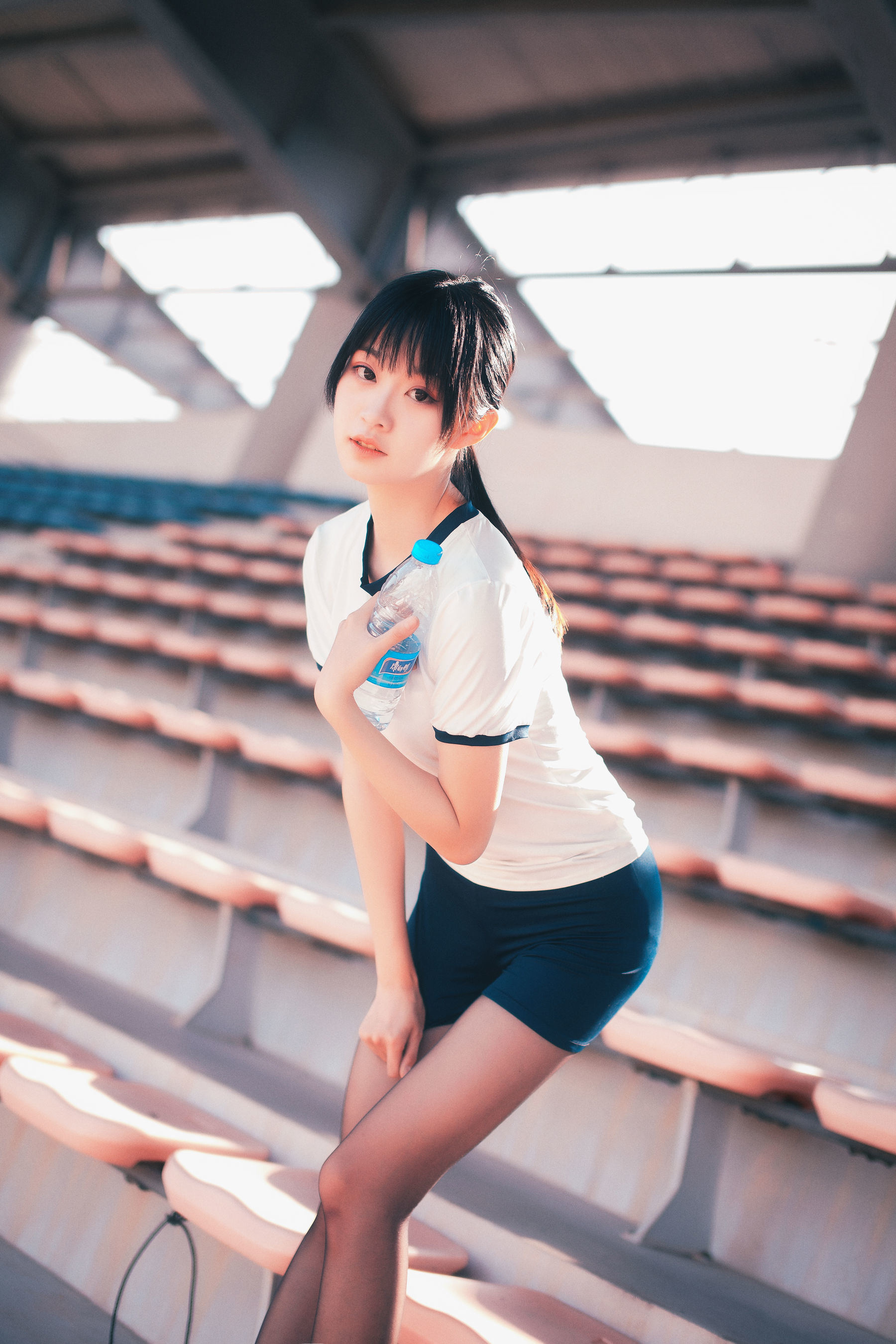 COS Welfare] Cosplay of Cute Girl Cangji Jiegeng - Black Silk Gymnastics Uniform