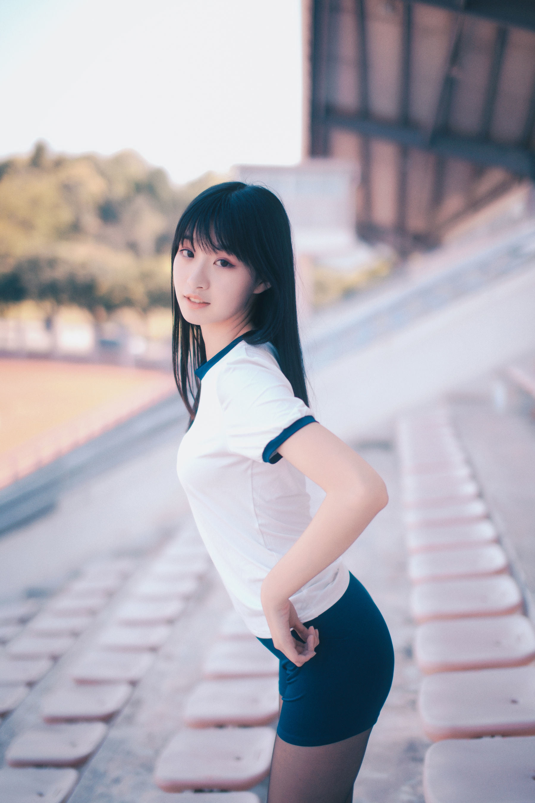 COS福利] COS萌妹滄霁桔梗 - 黑絲體操服