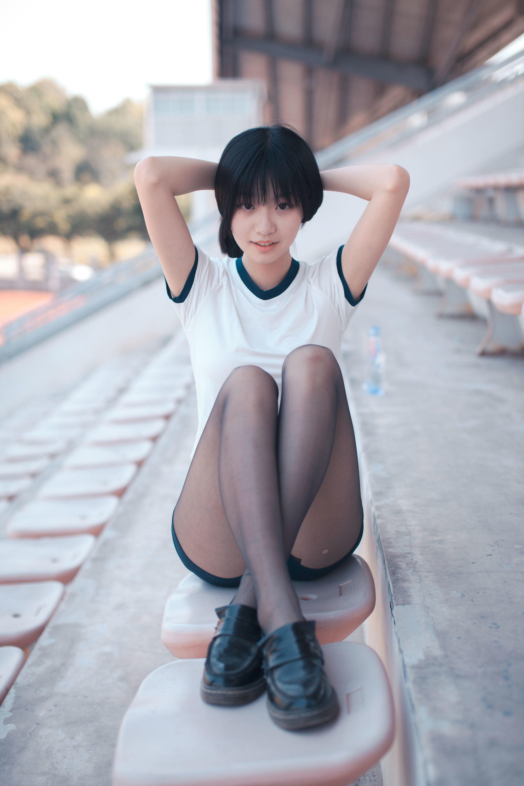 COS福利] COS萌妹滄霁桔梗 - 黑絲體操服