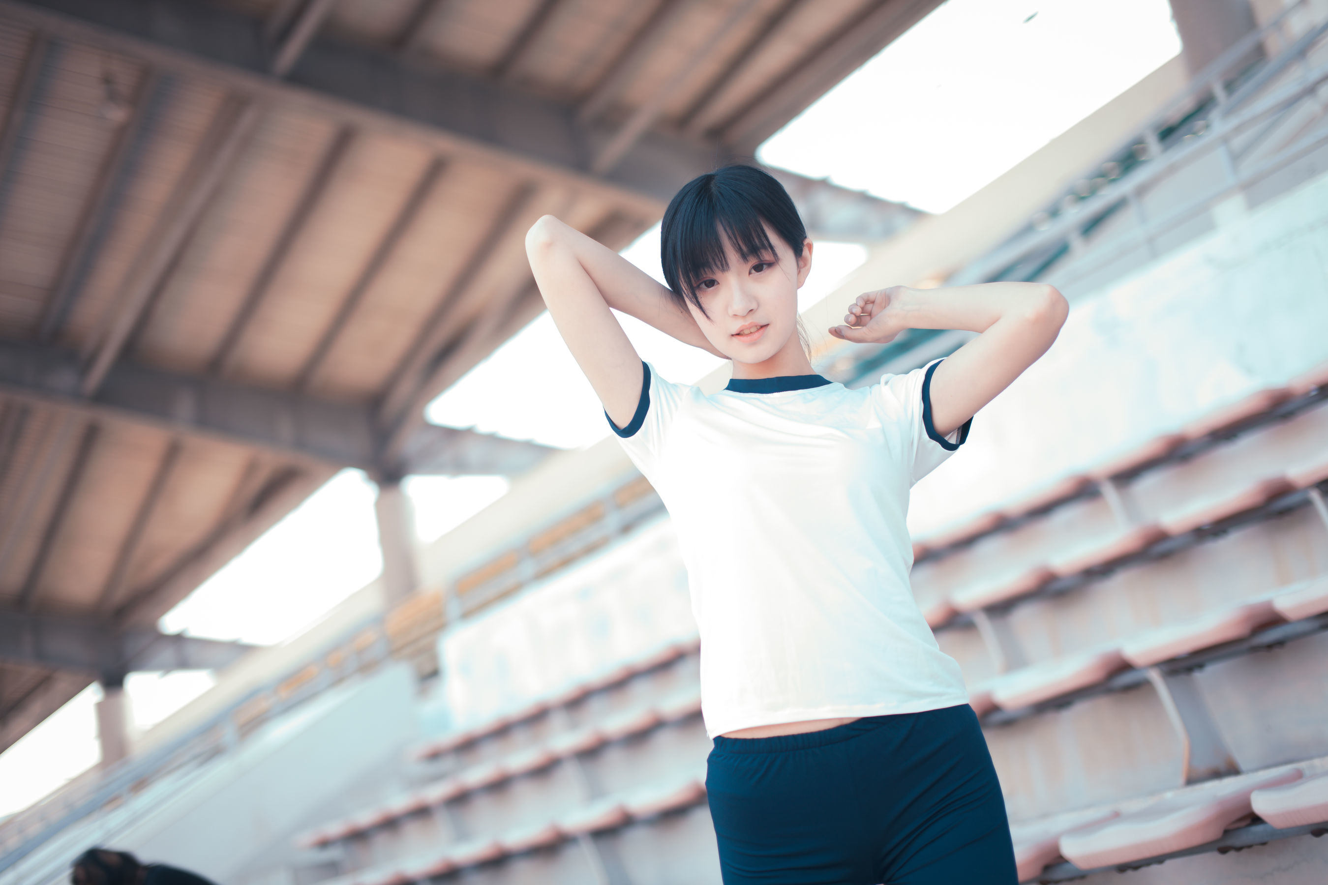 COS福利] COS萌妹滄霁桔梗 - 黑絲體操服