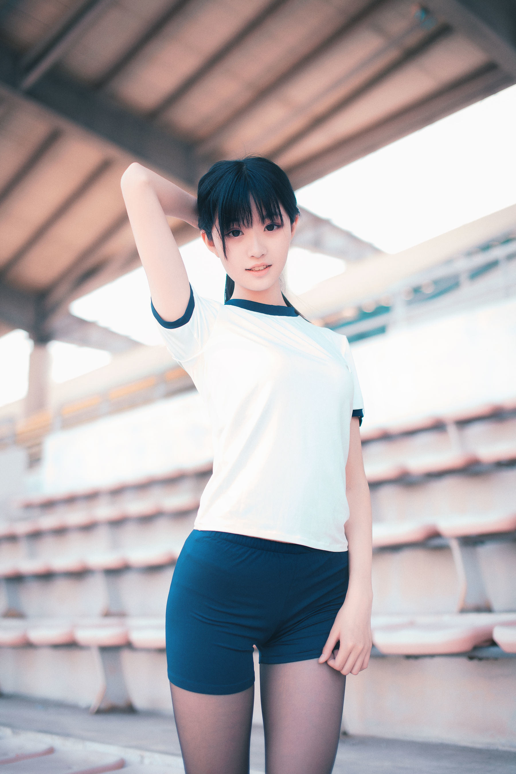 COS福利] COS萌妹滄霁桔梗 - 黑絲體操服