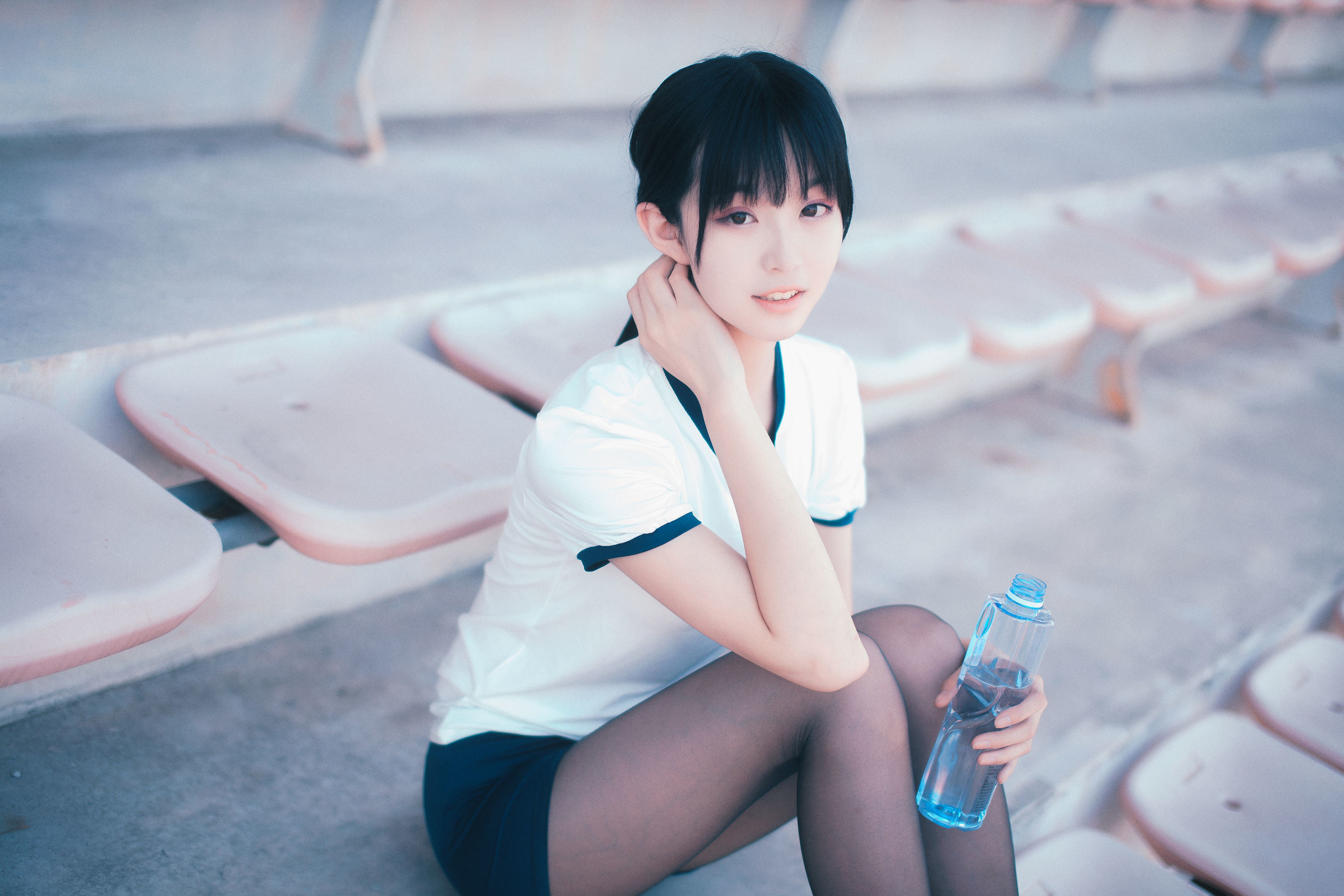 COS Welfare] Cosplay of Cute Girl Cangji Jiegeng - Black Silk Gymnastics Uniform