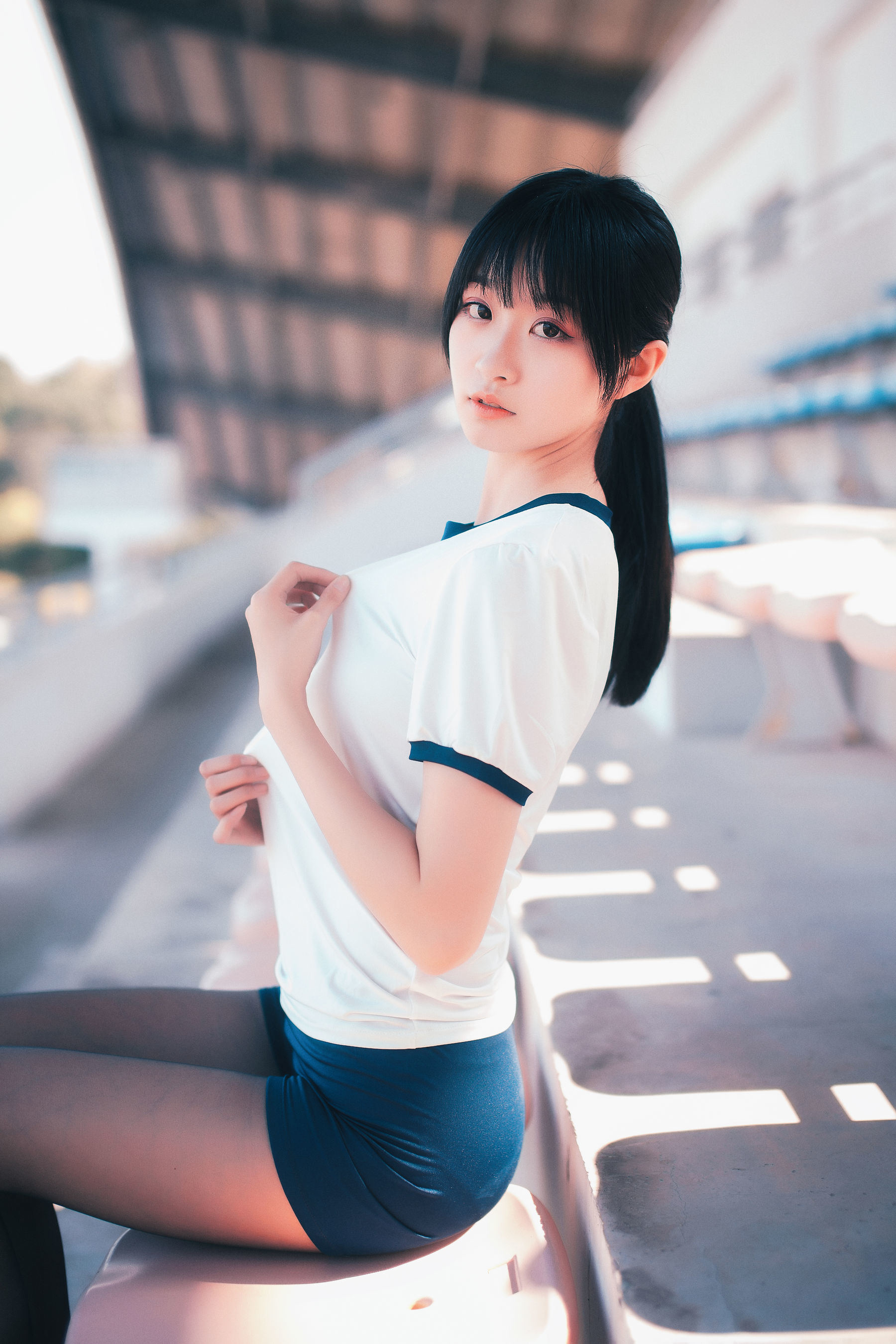 COS Welfare] Cosplay of Cute Girl Cangji Jiegeng - Black Silk Gymnastics Uniform
