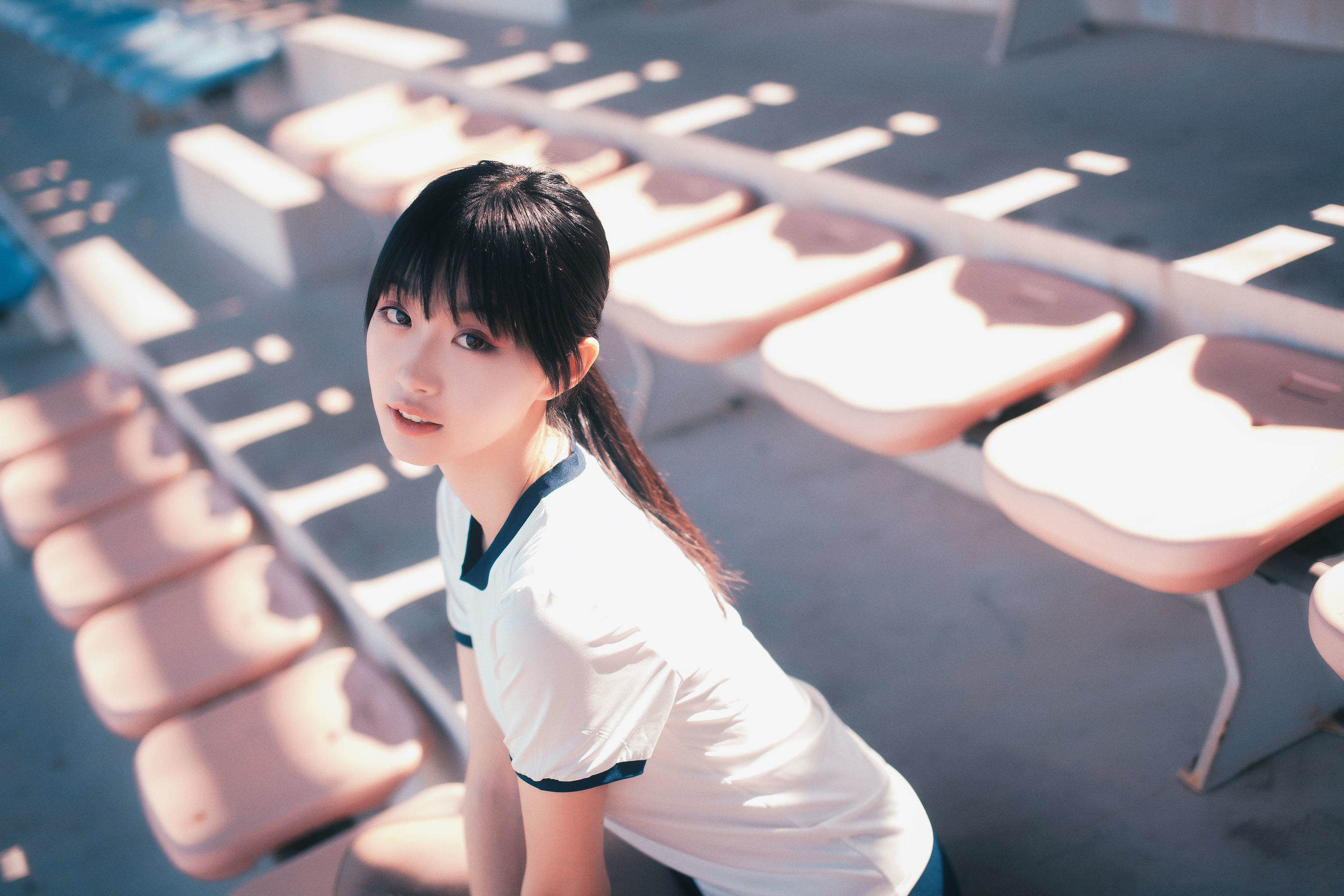 COS Welfare] Cosplay of Cute Girl Cangji Jiegeng - Black Silk Gymnastics Uniform