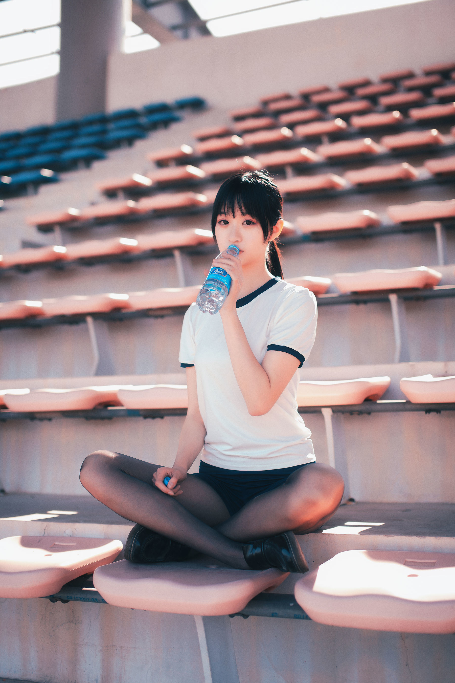 COS Welfare] Cosplay of Cute Girl Cangji Jiegeng - Black Silk Gymnastics Uniform