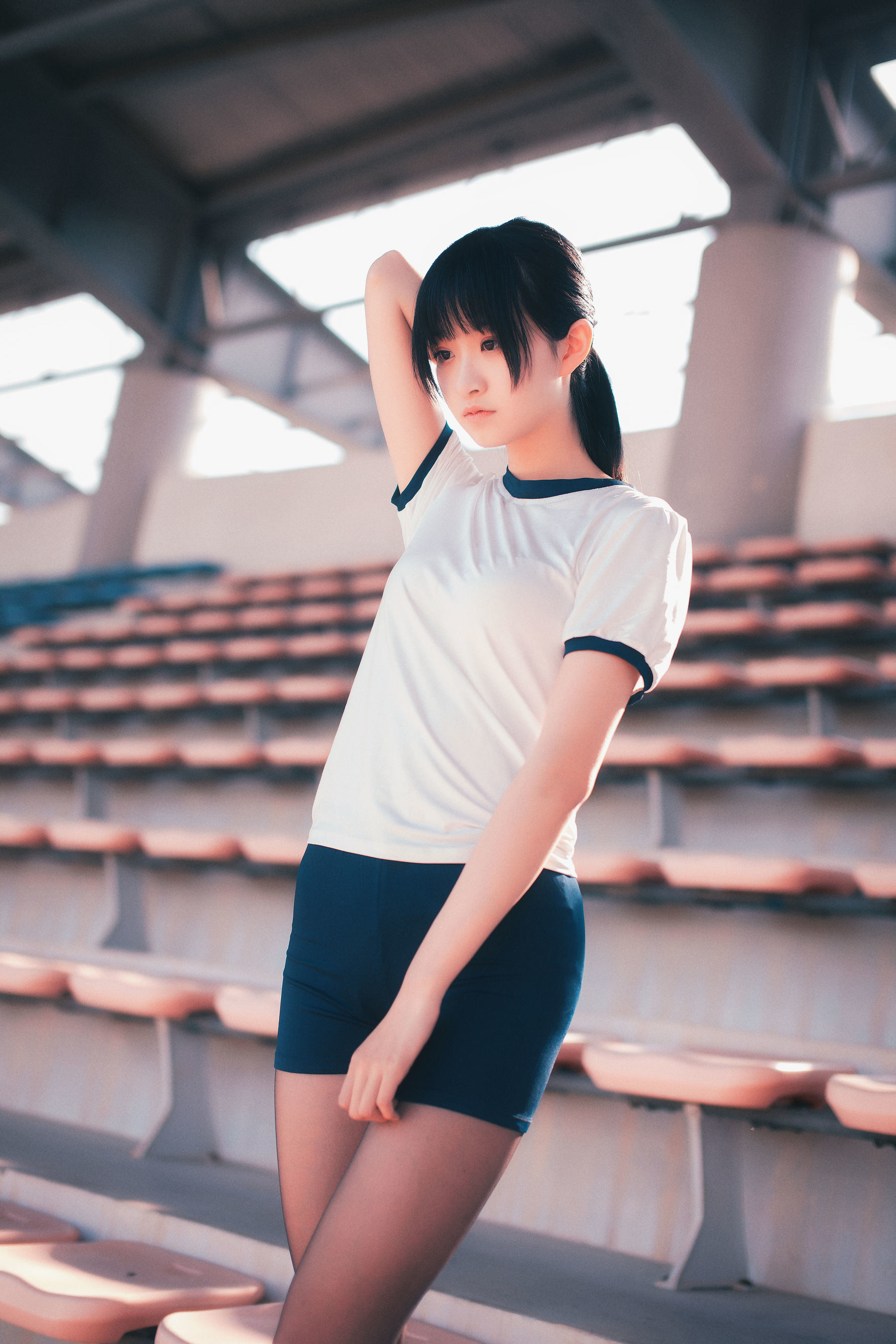 COS Welfare] Cosplay of Cute Girl Cangji Jiegeng - Black Silk Gymnastics Uniform