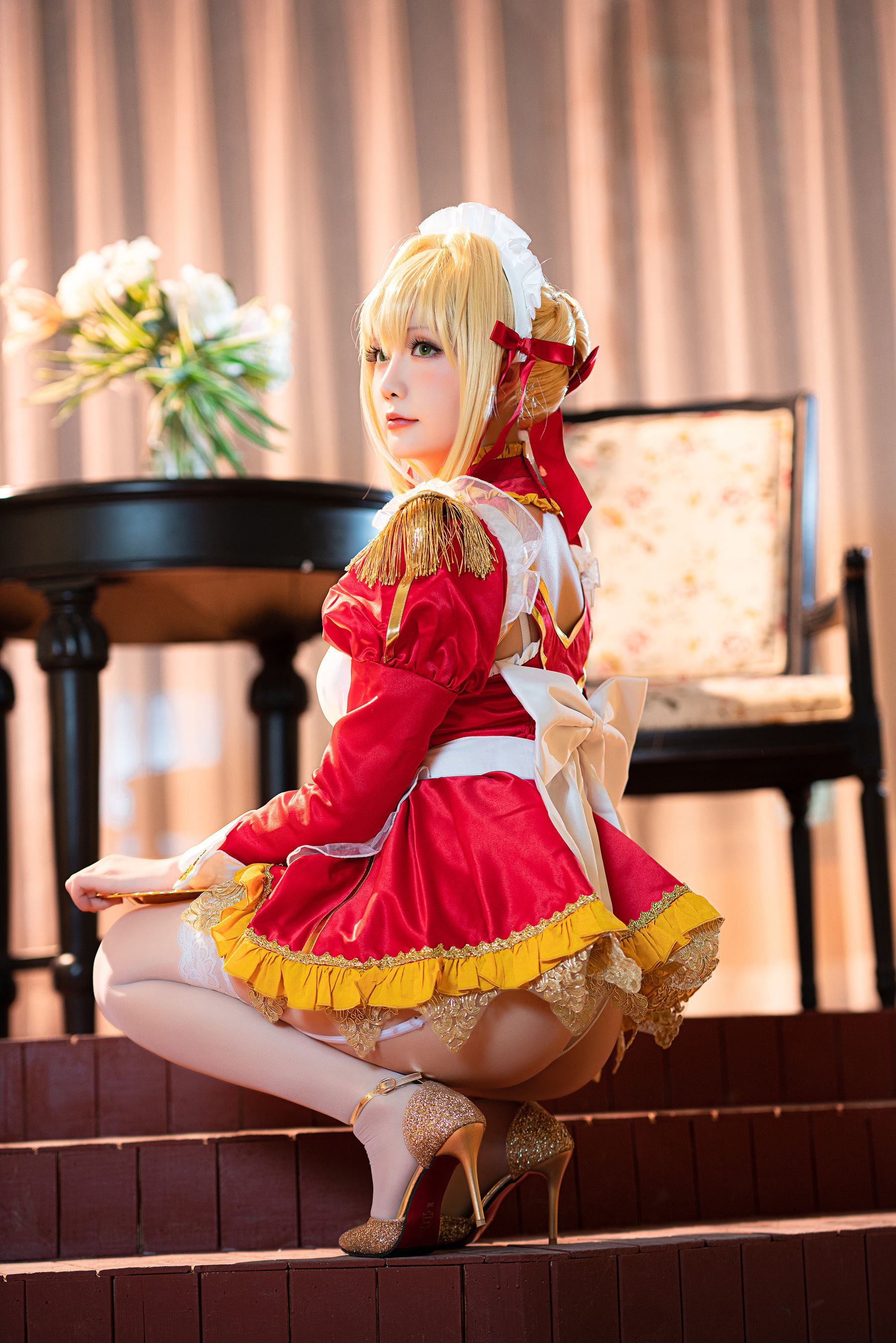 COS Phúc lợi] Coser Chị Sao Chi Chi - Goshujin-sama 《Nero Nữ Phục》