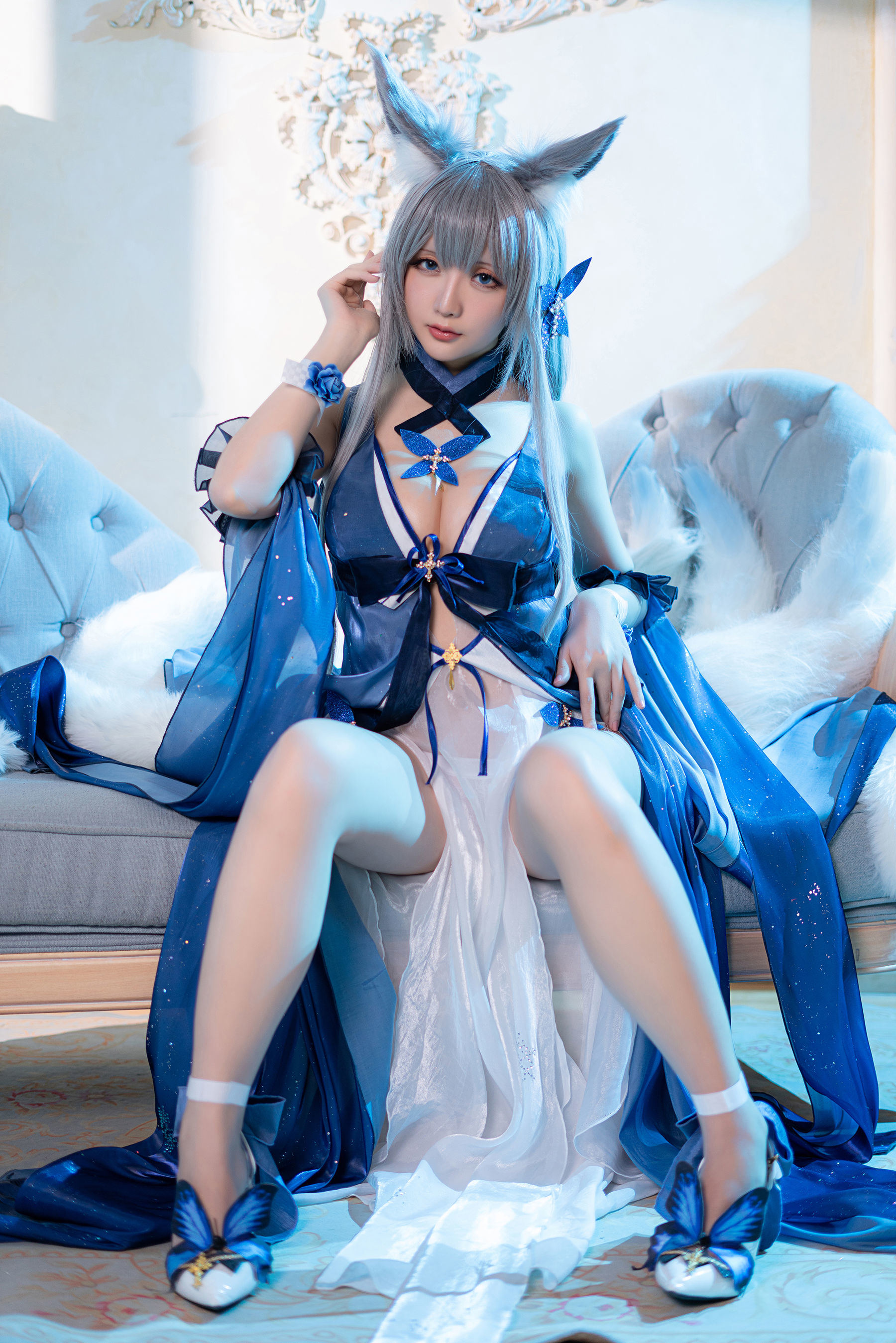 コスプレ福利] Coserシャオジェジェセイノチチ - 流星の願い《信濃》