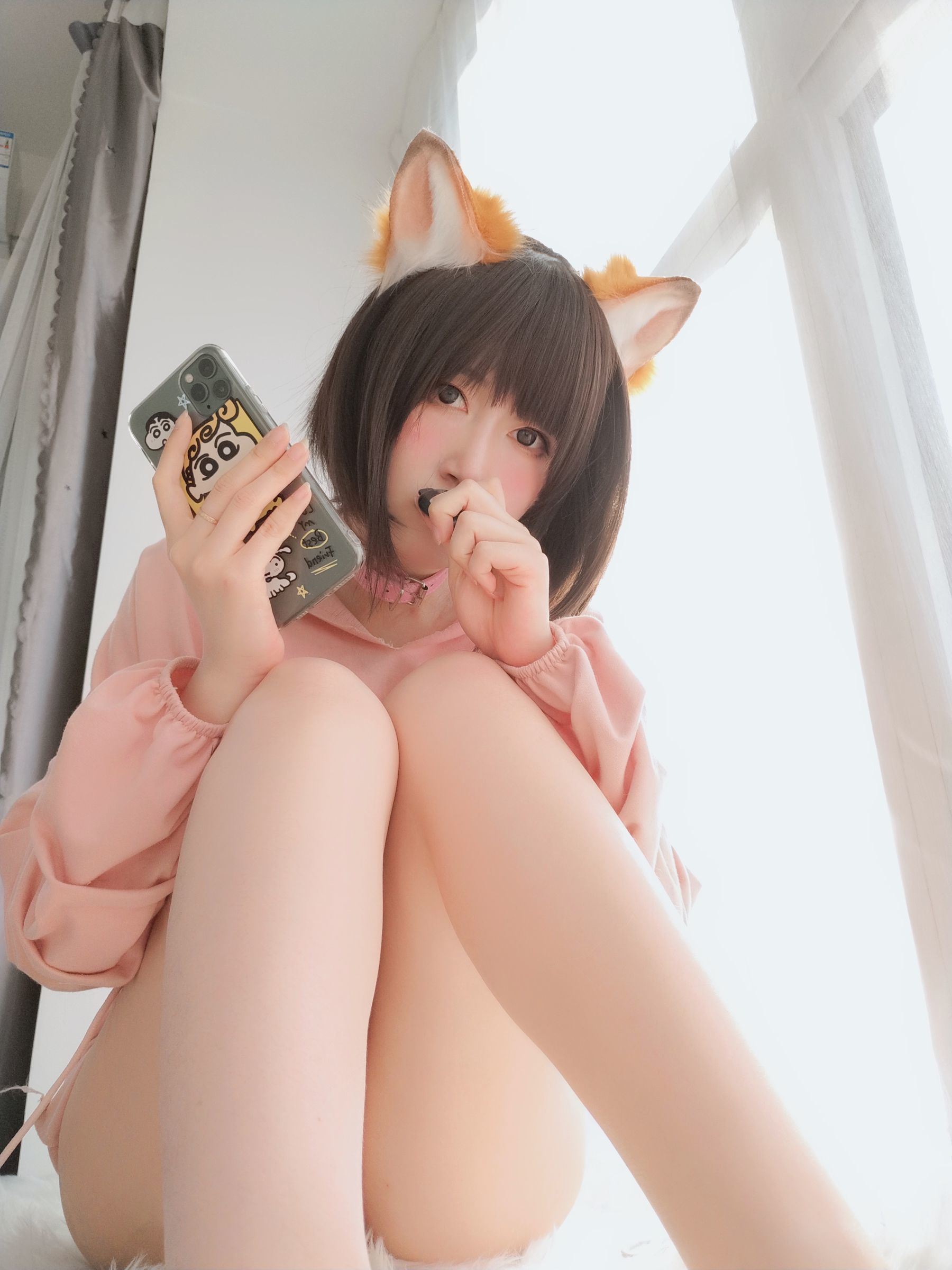 コスプレ福利] コスプレイヤーお姉さん白銀 - ピンク狐