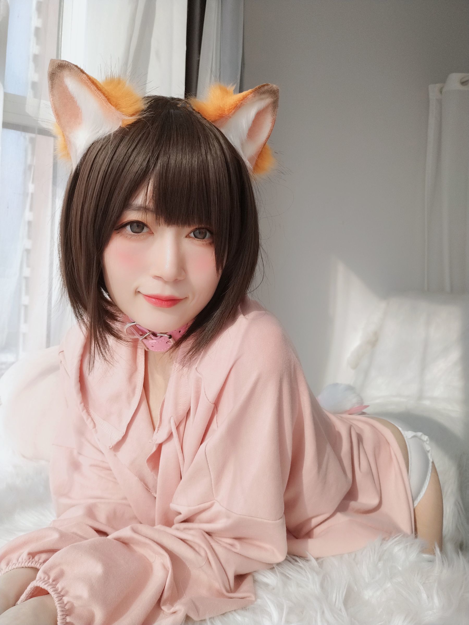 コスプレ福利] コスプレイヤーお姉さん白銀 - ピンク狐