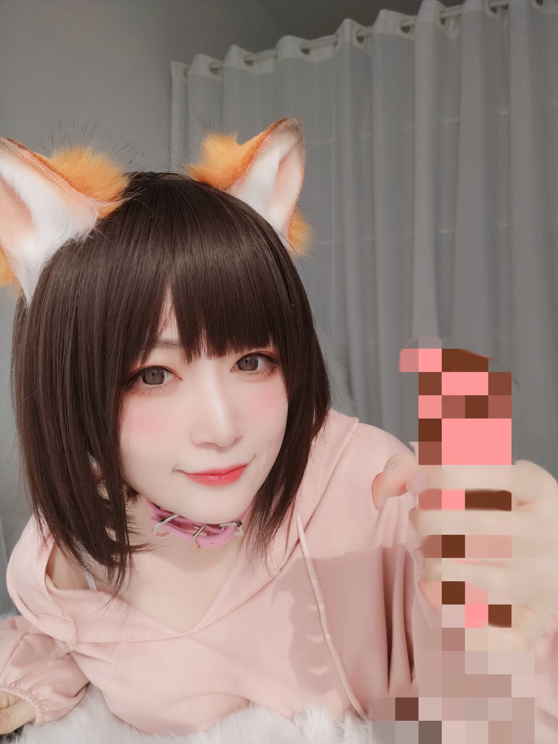 コスプレ福利] コスプレイヤーお姉さん白銀 - ピンク狐