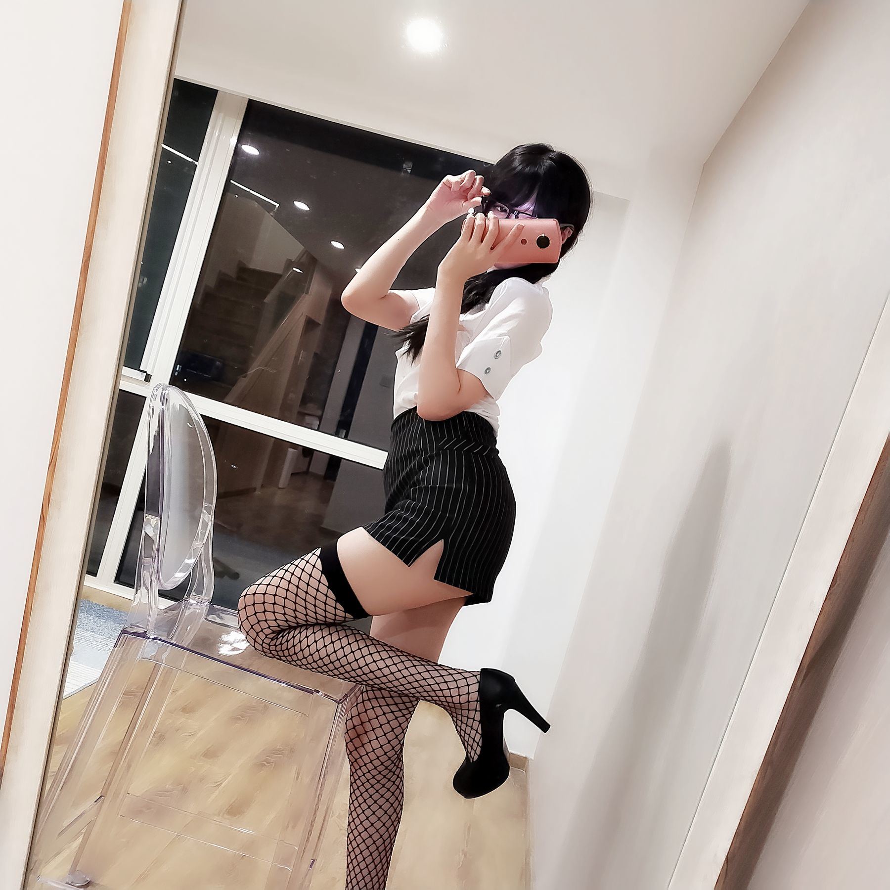 COS Phúc Lợi] NAGISA Yêu Quái Mèo [fantia] - Vớ Lưới Đen OL~~~