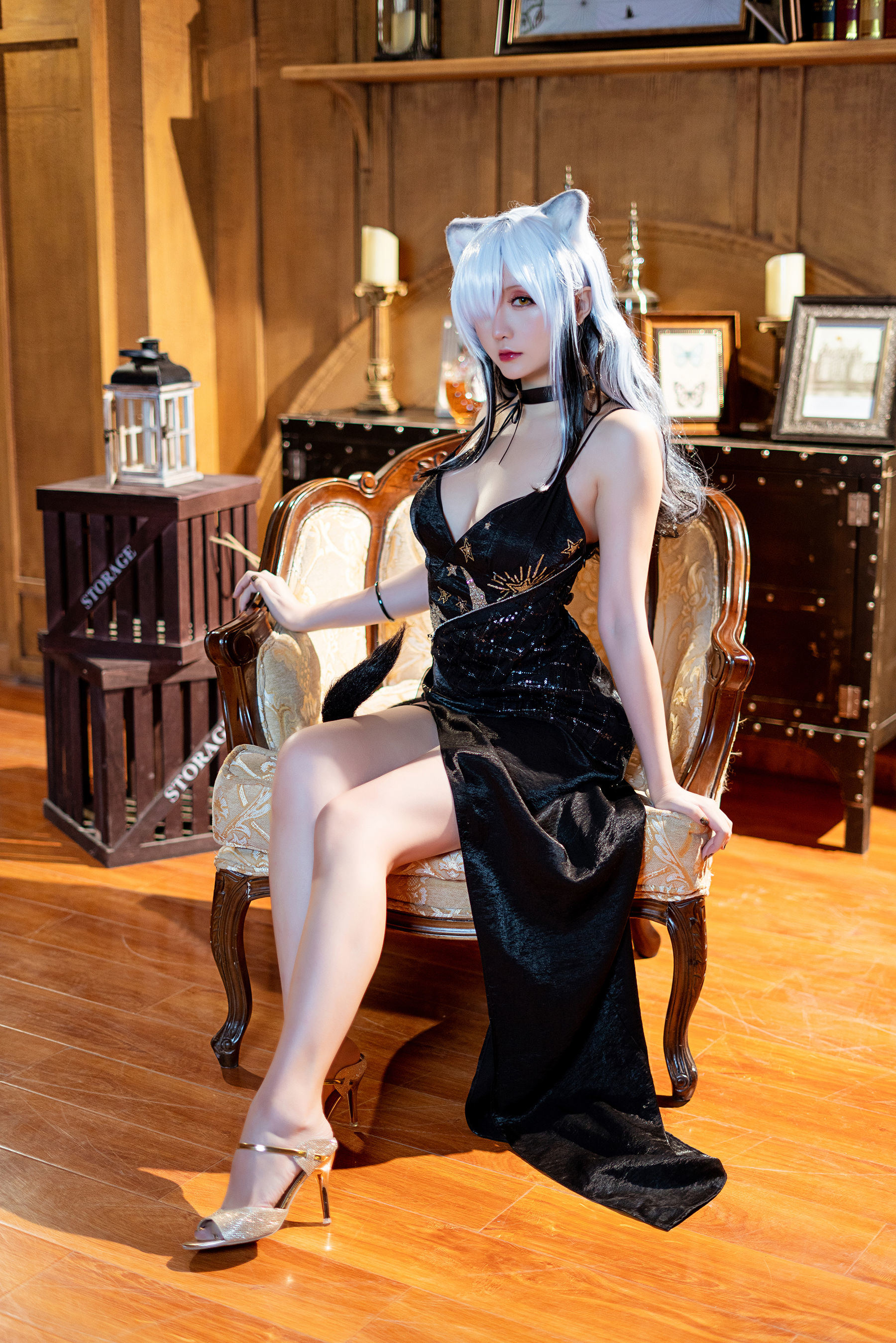 COS Phúc lợi] Coser chị gái Tinh Chi Chi Chi - Arknights 《Đen》