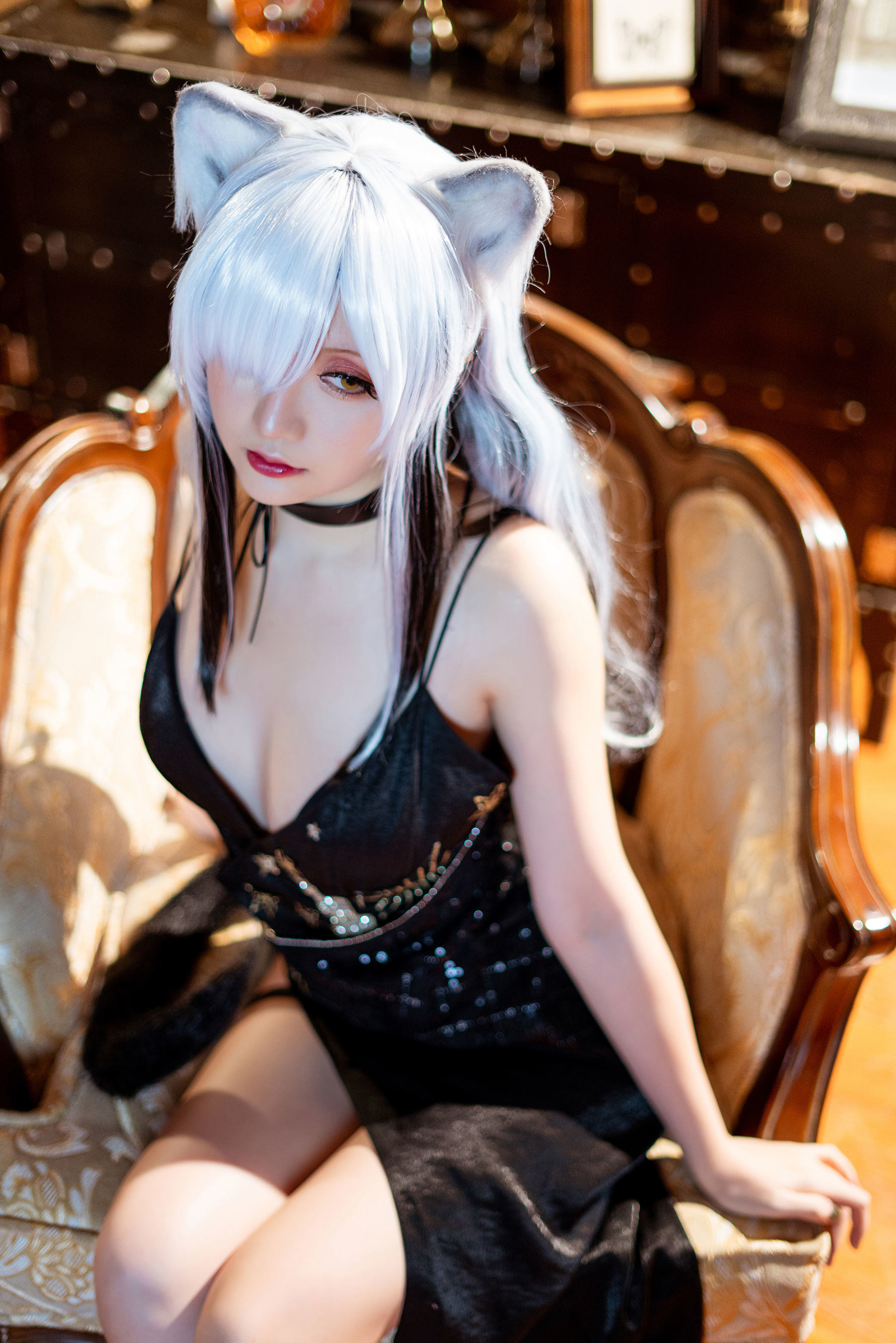 COS Phúc lợi] Coser chị gái Tinh Chi Chi Chi - Arknights 《Đen》