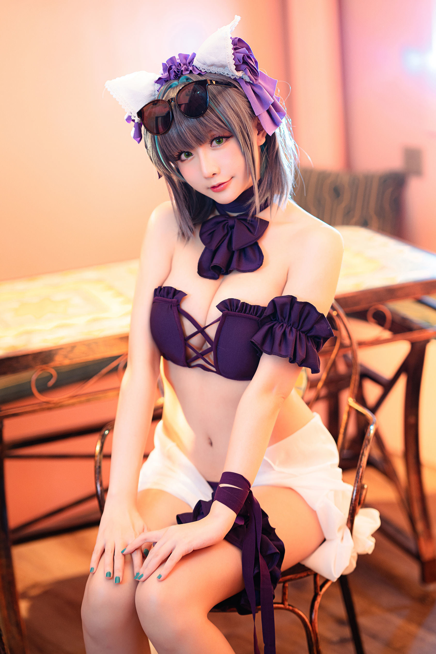 COS Phúc lợi] Coser tiểu thư Tinh Chi Chi Chi - R-Maid《Cheshire Đồ bơi》