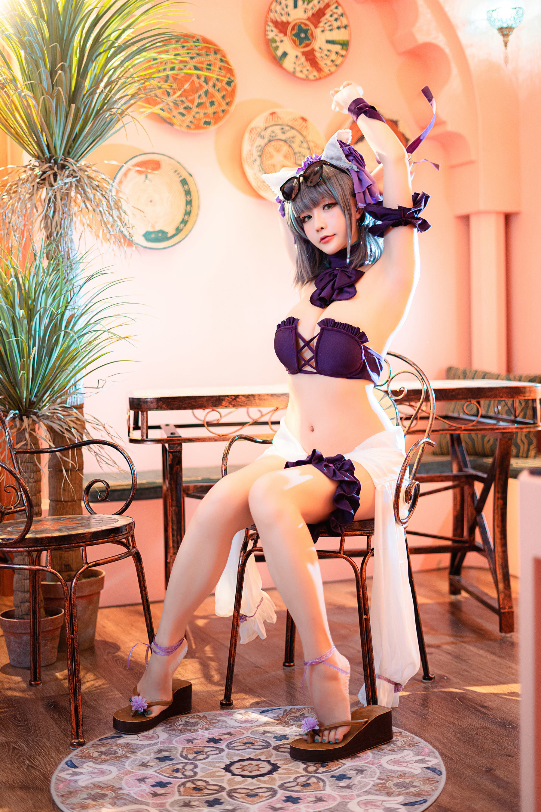 COS Phúc lợi] Coser tiểu thư Tinh Chi Chi Chi - R-Maid《Cheshire Đồ bơi》