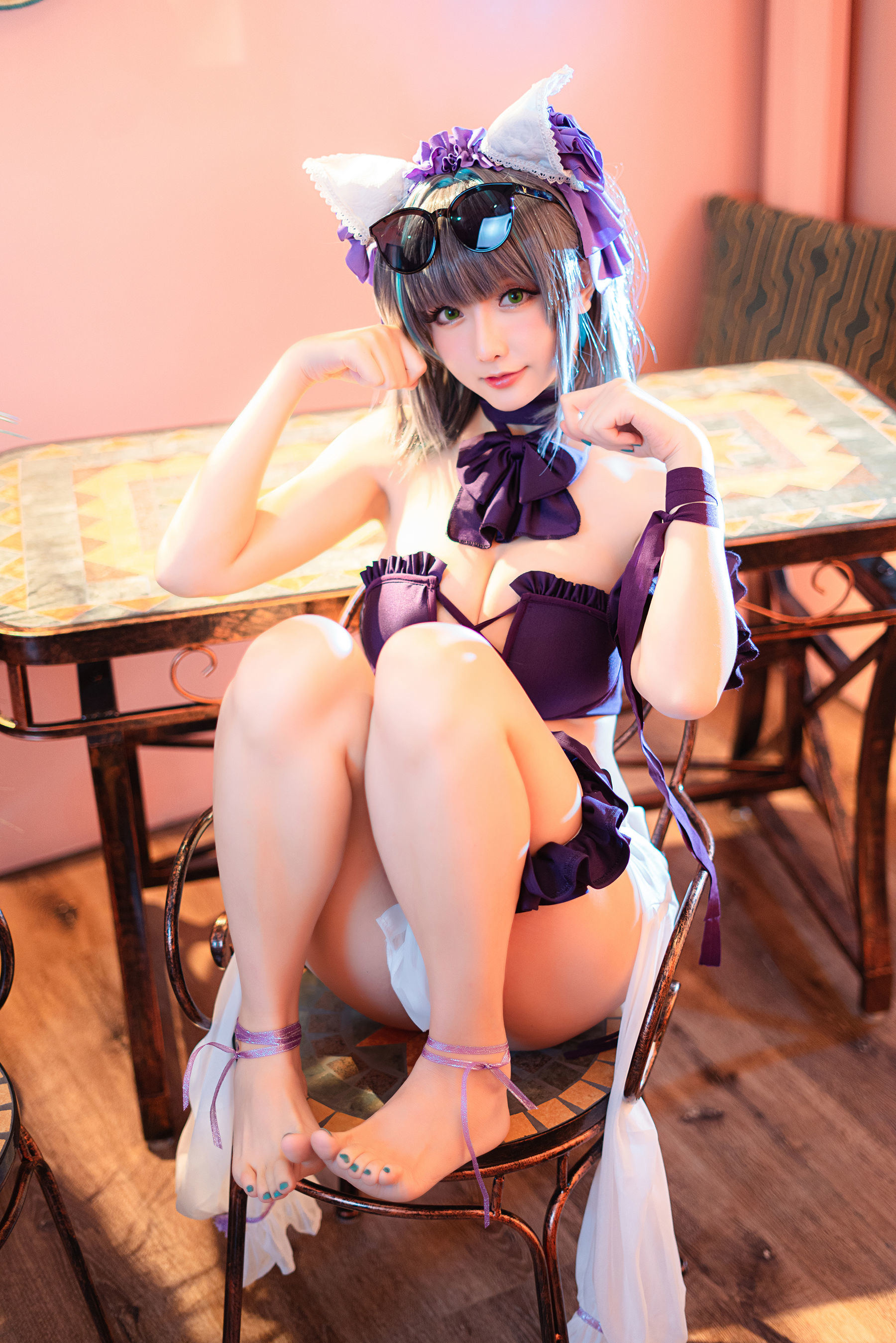 COS Phúc lợi] Coser tiểu thư Tinh Chi Chi Chi - R-Maid《Cheshire Đồ bơi》