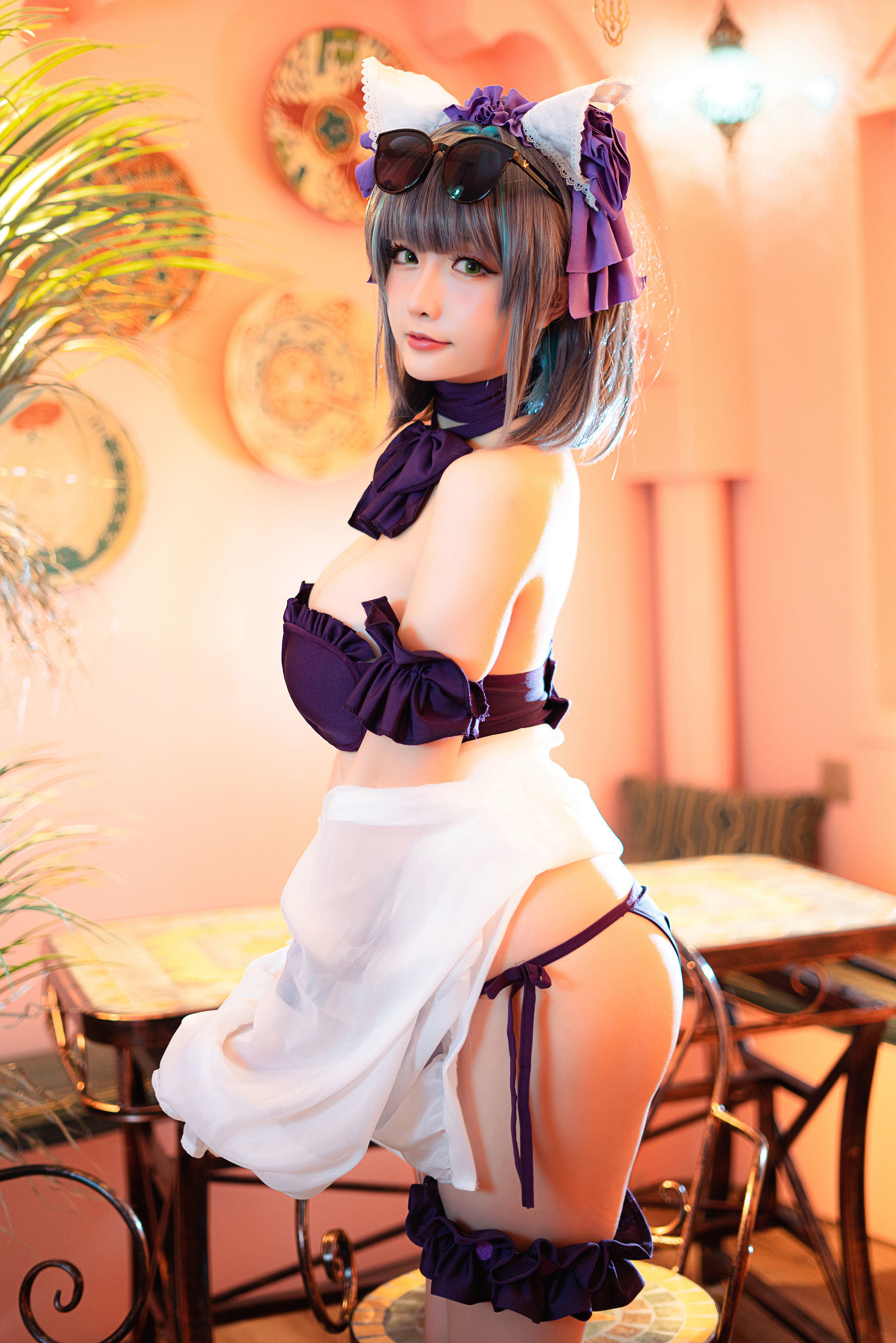 COS Phúc lợi] Coser tiểu thư Tinh Chi Chi Chi - R-Maid《Cheshire Đồ bơi》