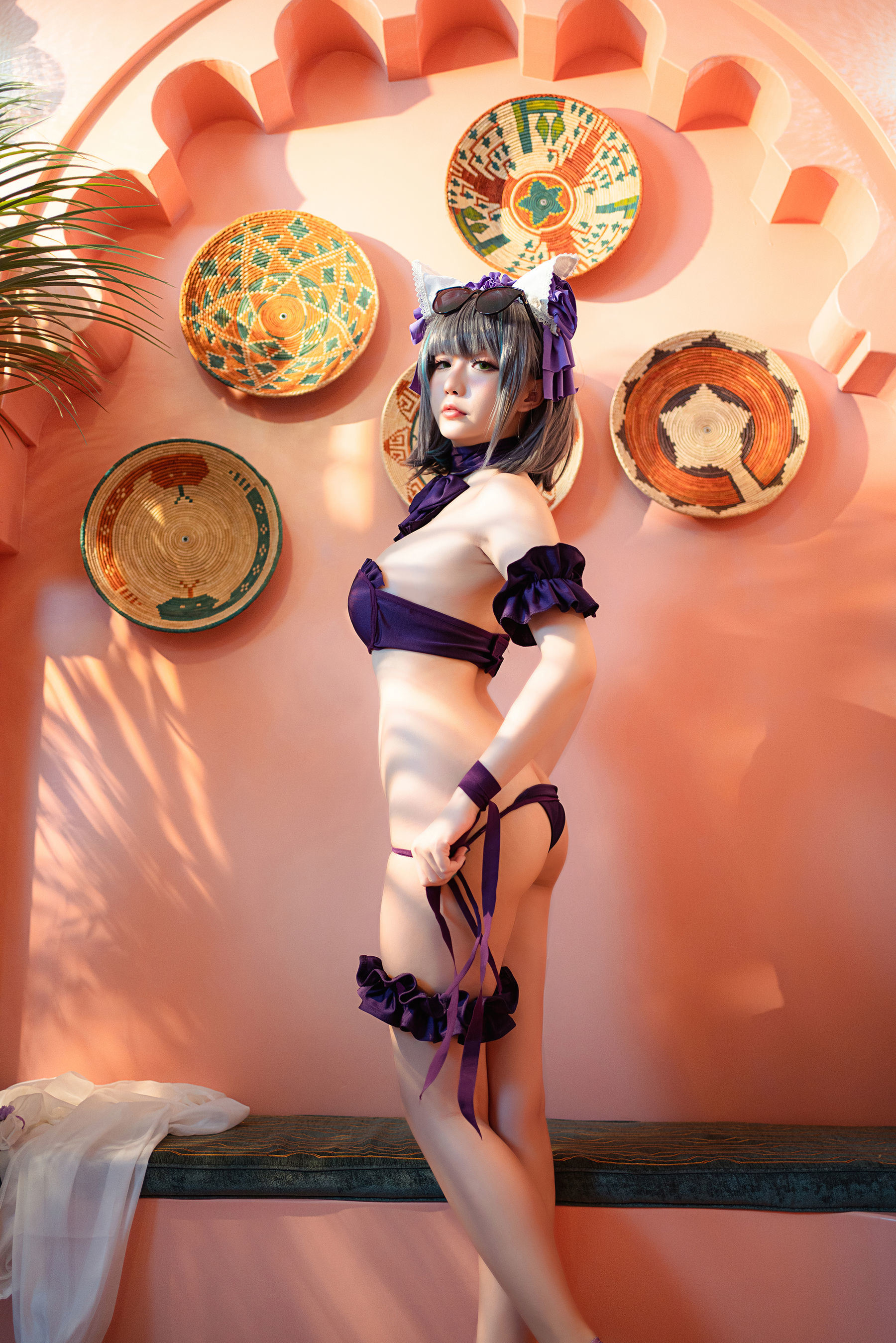 COS Welfare] Coser Miss Xing Zhi Chi Chi - R-Maid Cheshire Swimsuit