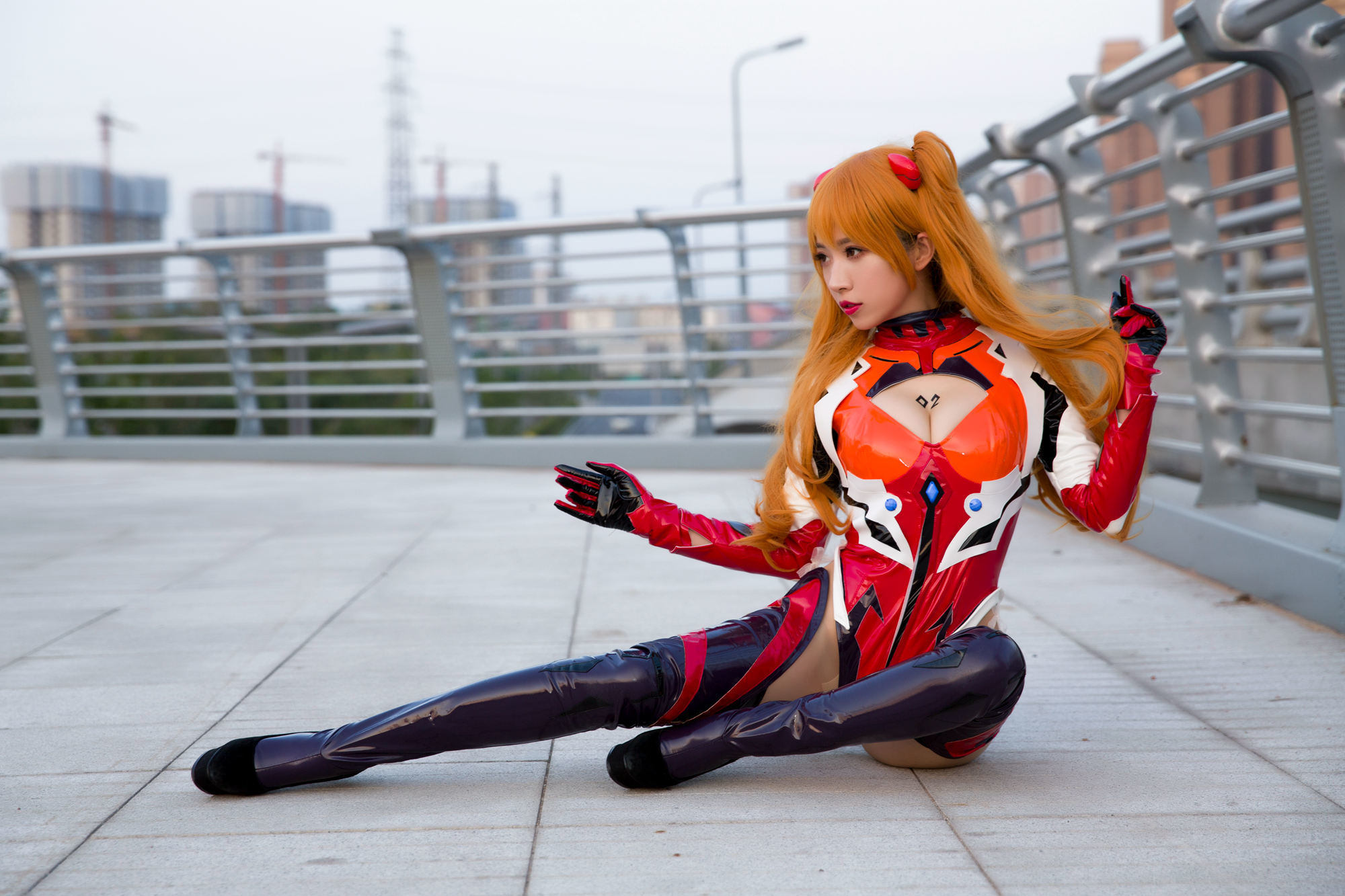COS Welfare] Douyu Streamer Little Witch Luna - Asuka Oily Shiny Version