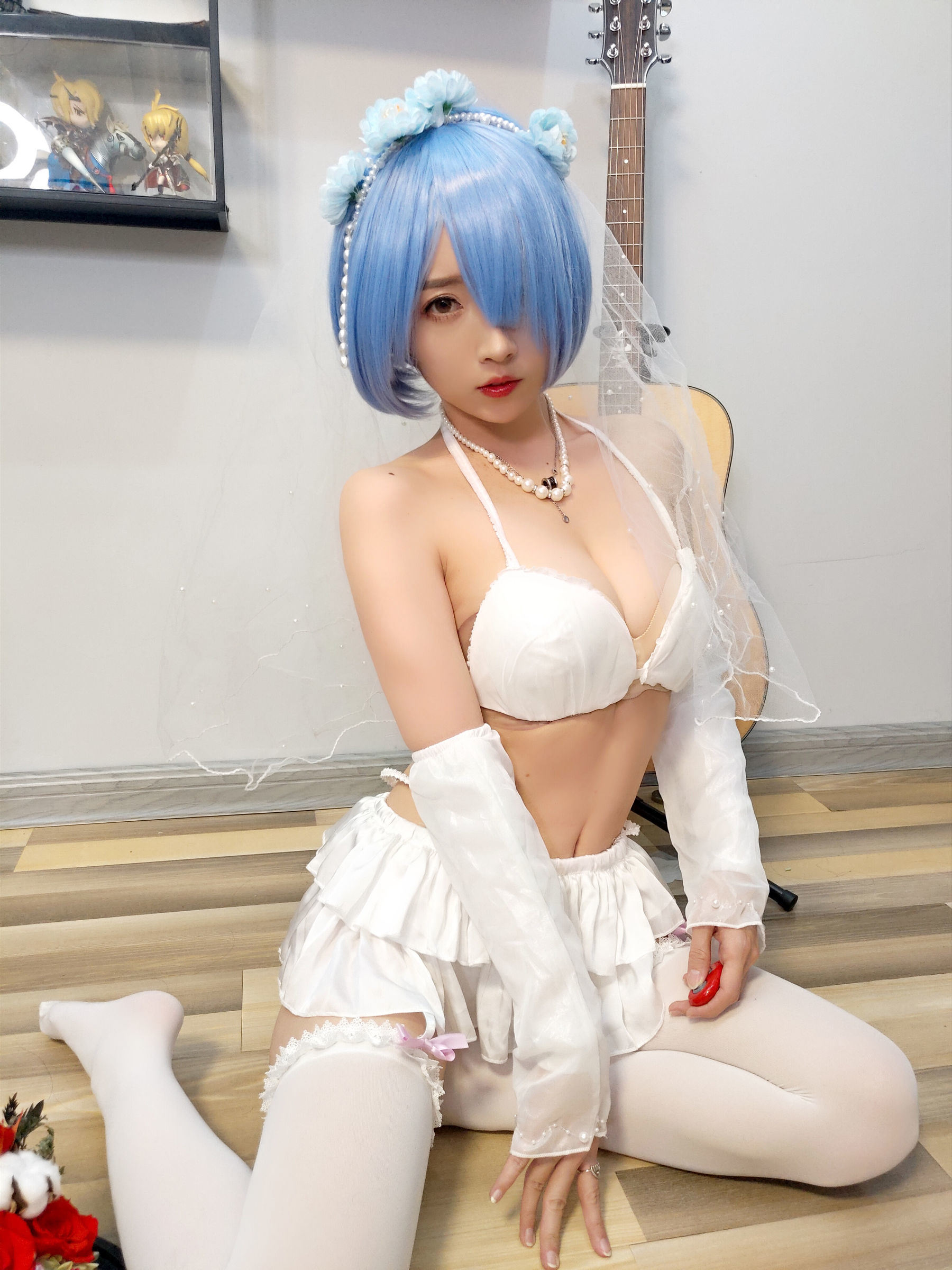 COS Phúc lợi] Streamer Douyu Little Witch Luna - Rem Áo cưới