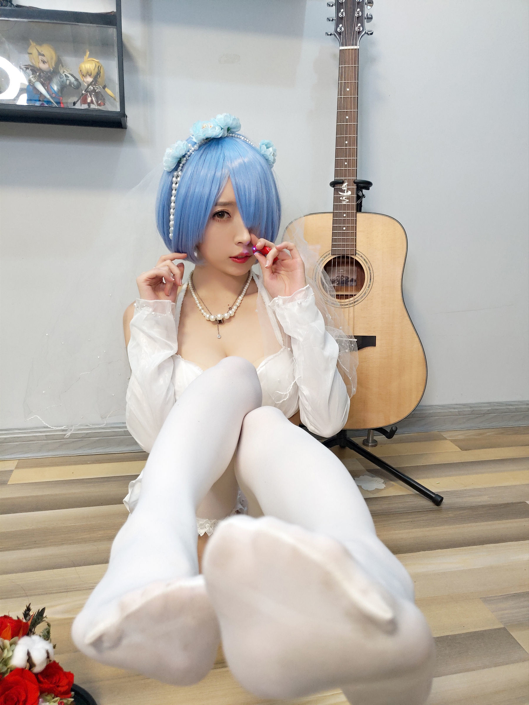 COS Phúc lợi] Streamer Douyu Little Witch Luna - Rem Áo cưới