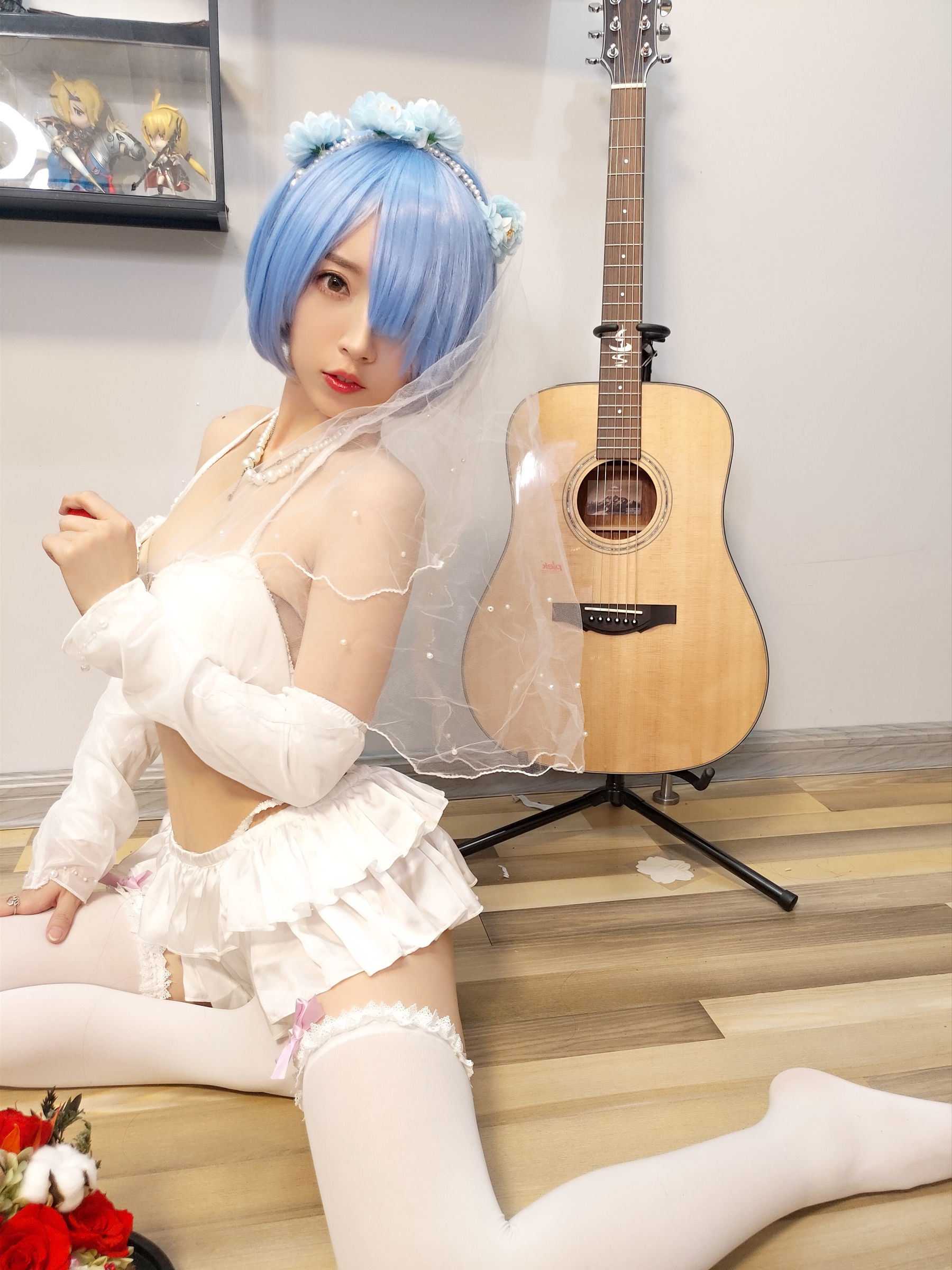 COS Phúc lợi] Streamer Douyu Little Witch Luna - Rem Áo cưới