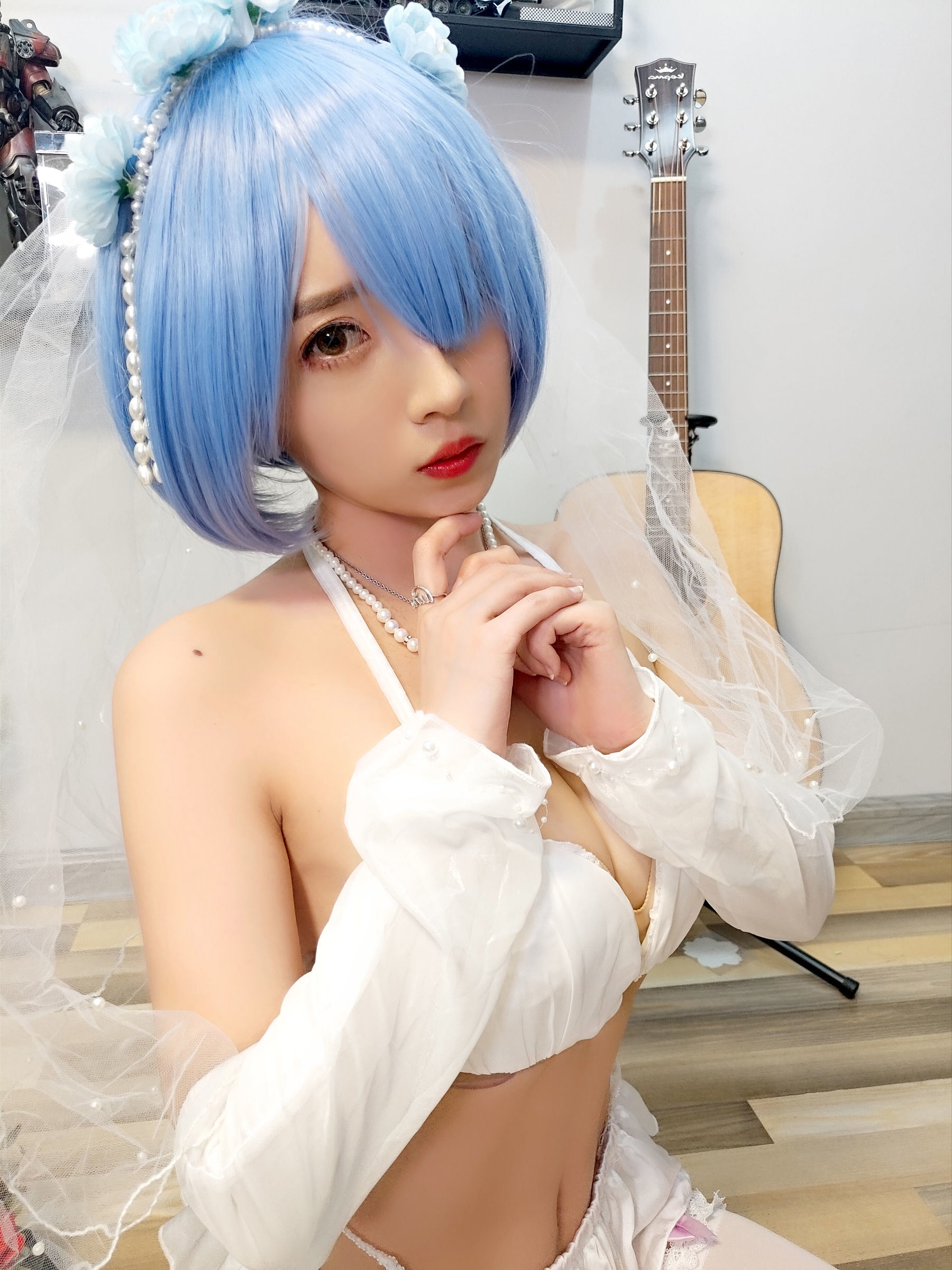 COS Phúc lợi] Streamer Douyu Little Witch Luna - Rem Áo cưới