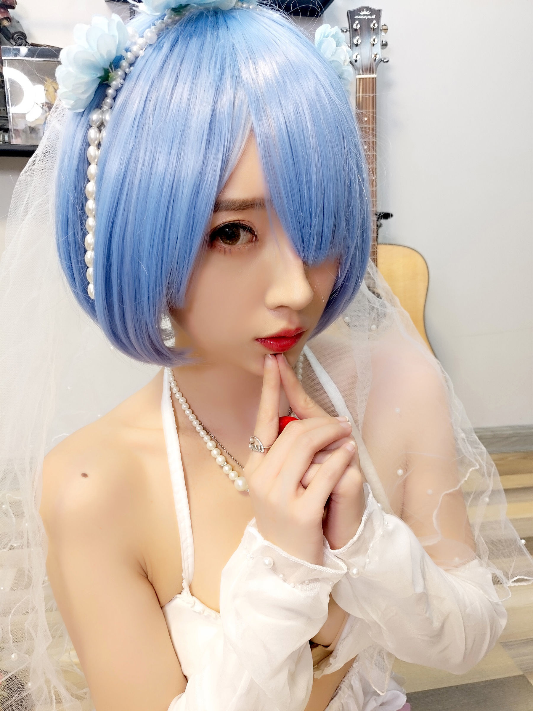 COS Phúc lợi] Streamer Douyu Little Witch Luna - Rem Áo cưới