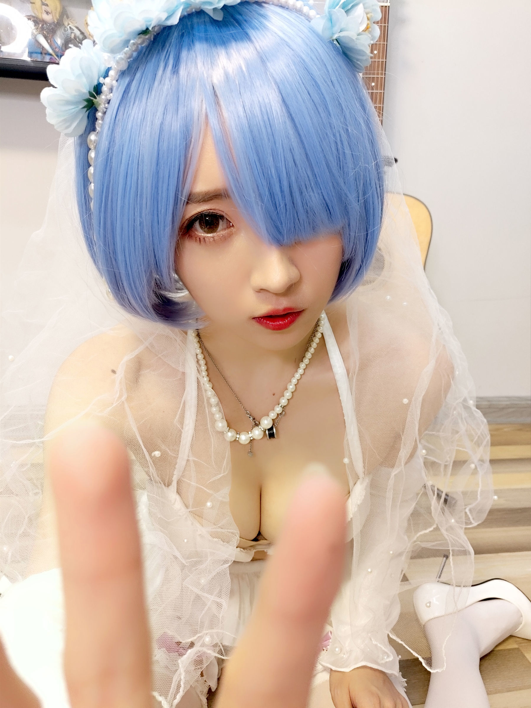 COS Phúc lợi] Streamer Douyu Little Witch Luna - Rem Áo cưới