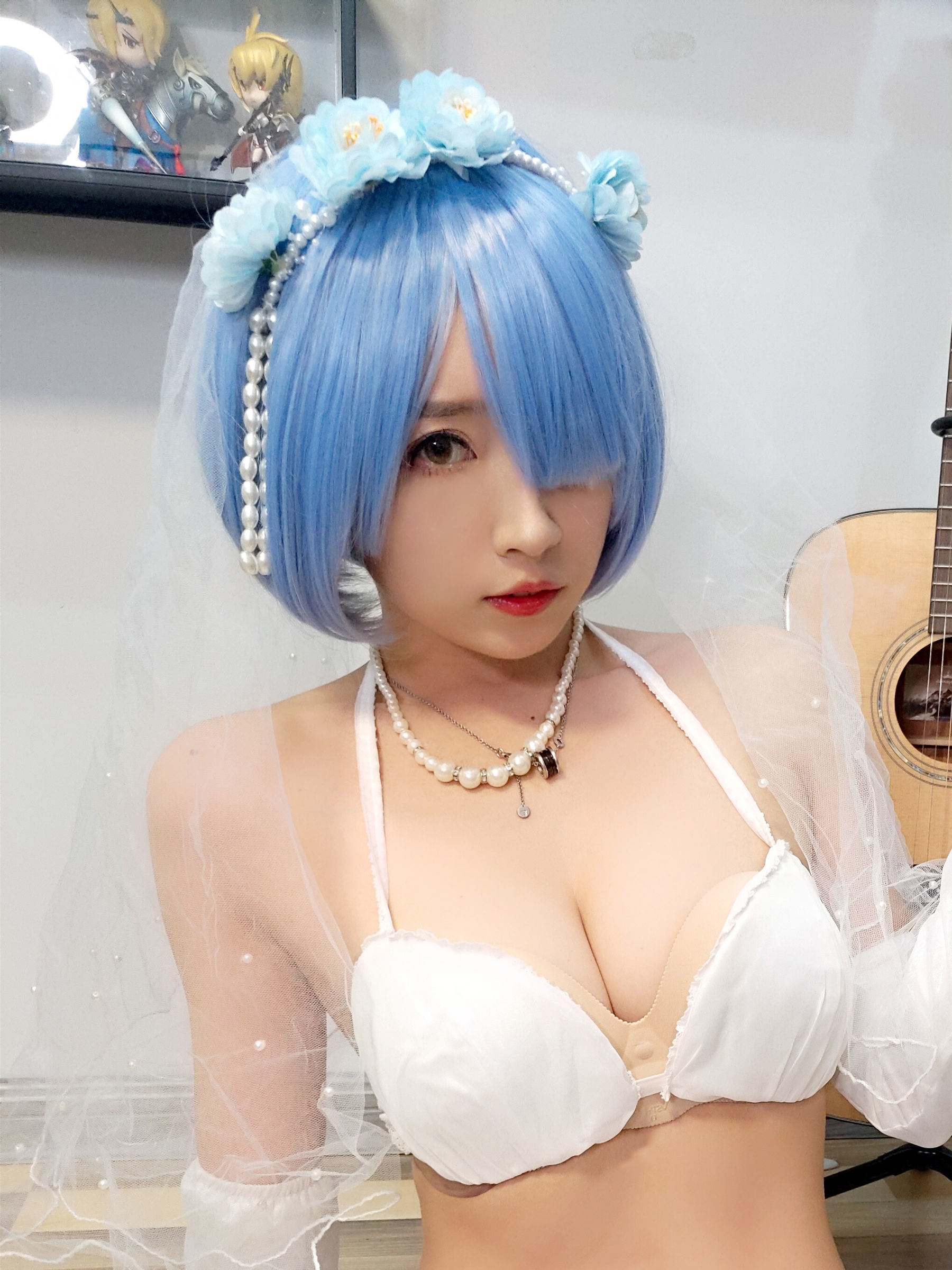 COS Phúc lợi] Streamer Douyu Little Witch Luna - Rem Áo cưới