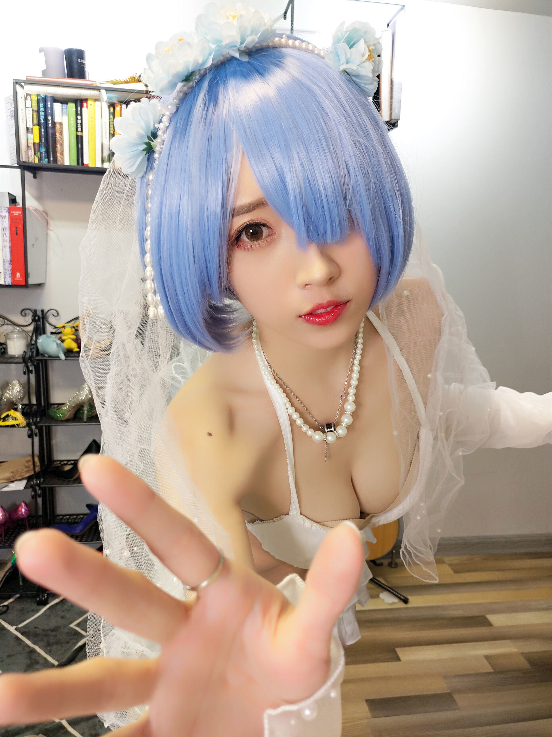 COS Phúc lợi] Streamer Douyu Little Witch Luna - Rem Áo cưới