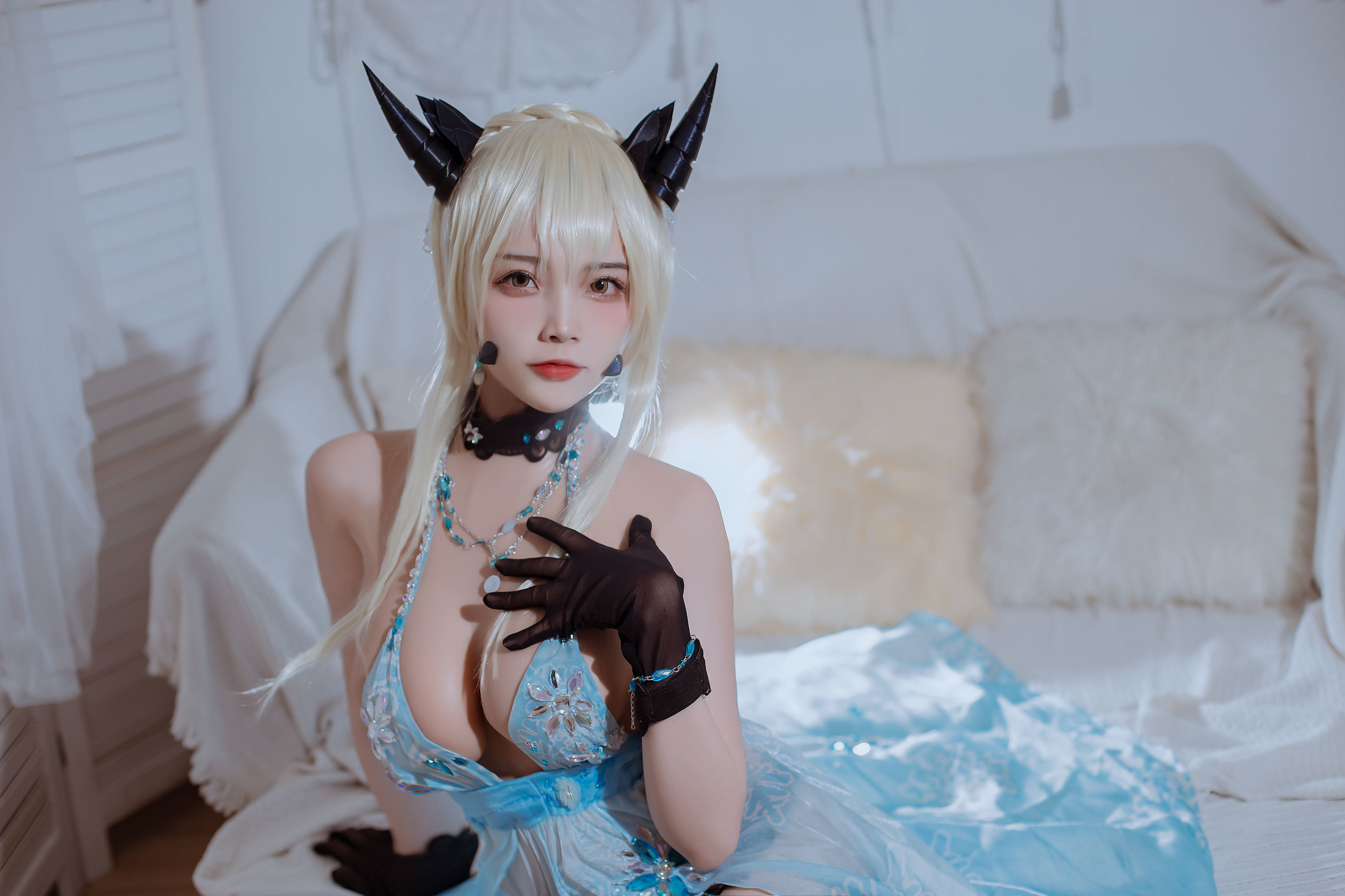 COS福利] 人氣 Coser 二佐Nisa - fate 黑槍呆 萬聖節