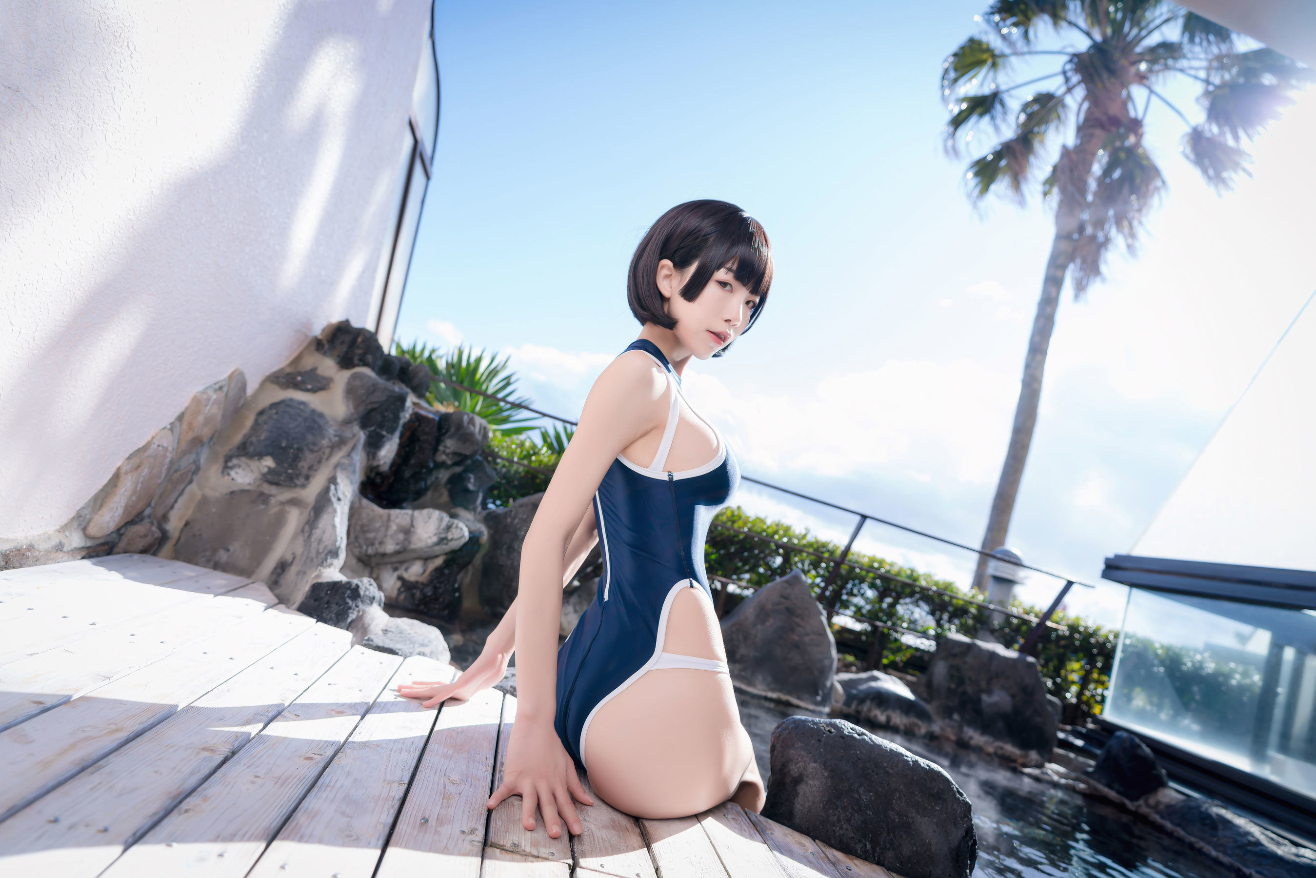 COS Welfare] Anime Blogger Shuimiao Aqua - Competitive Swimsuit