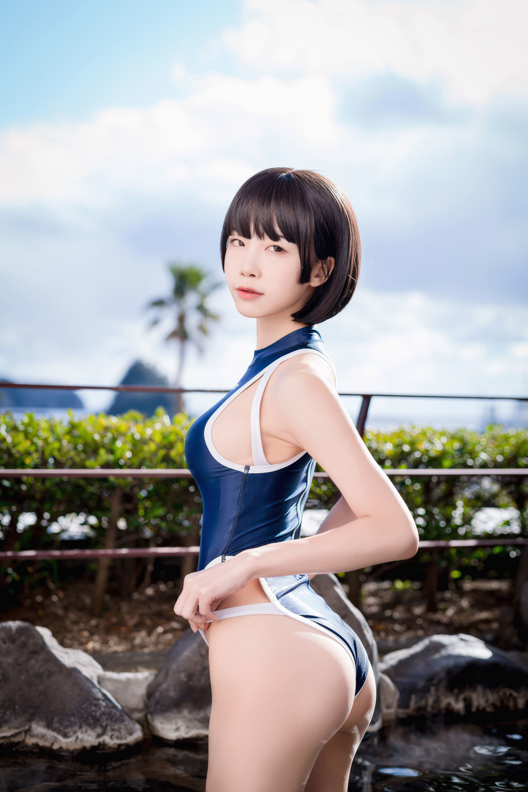 COS Welfare] Anime Blogger Shuimiao Aqua - Competitive Swimsuit