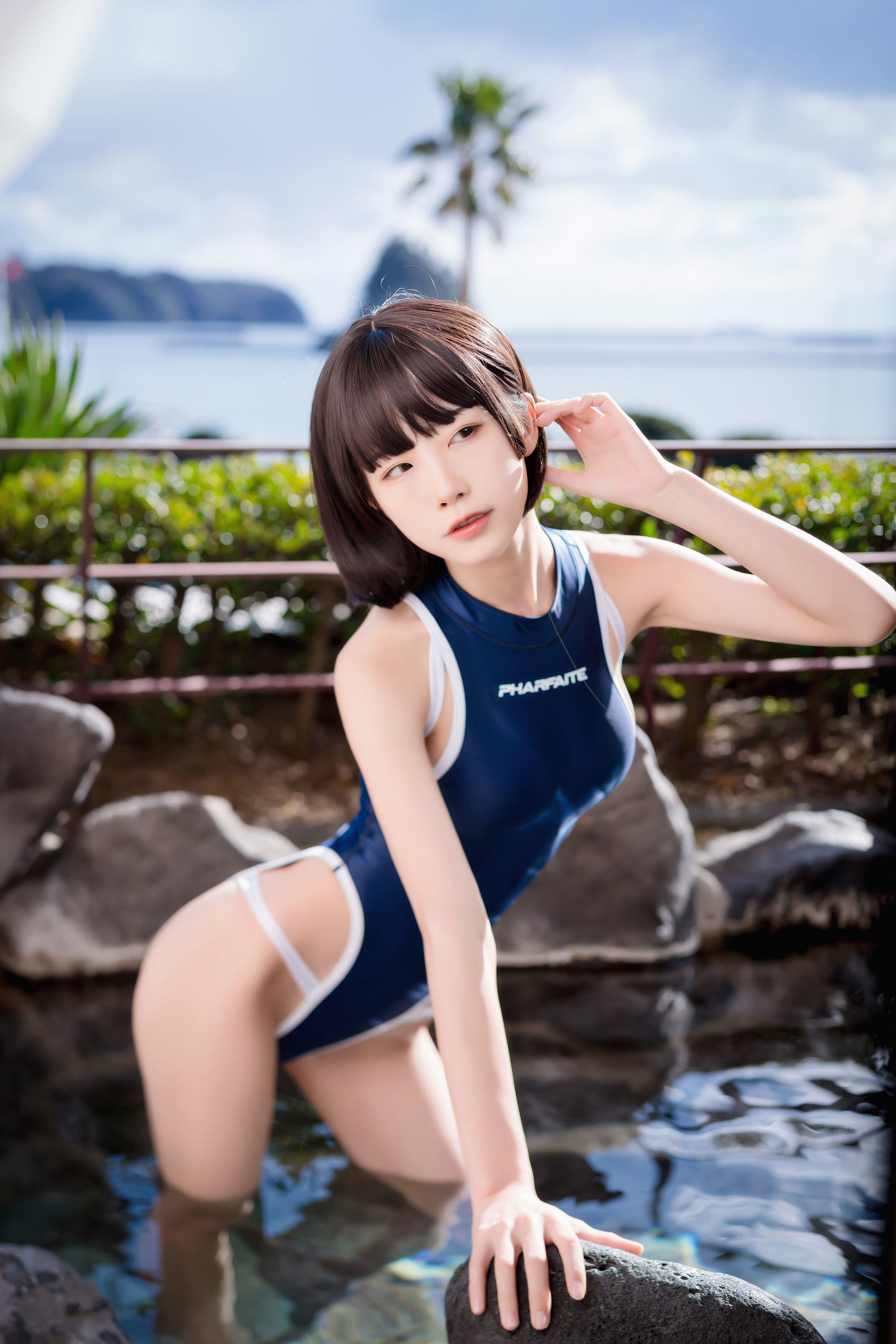 COS Welfare] Anime Blogger Shuimiao Aqua - Competitive Swimsuit