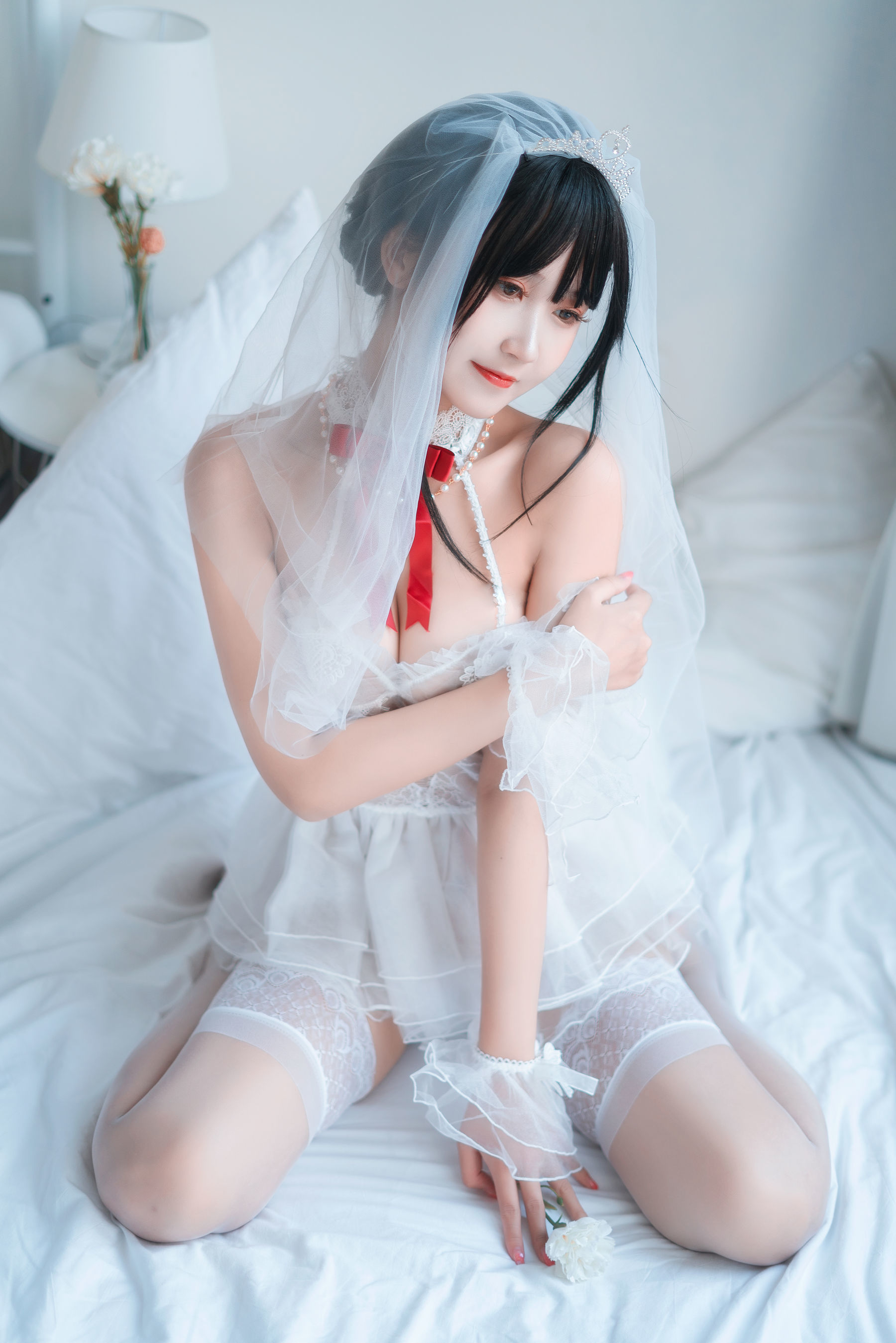 COS福利] 微博妹子三度_69 - 婚紗孔雀翎