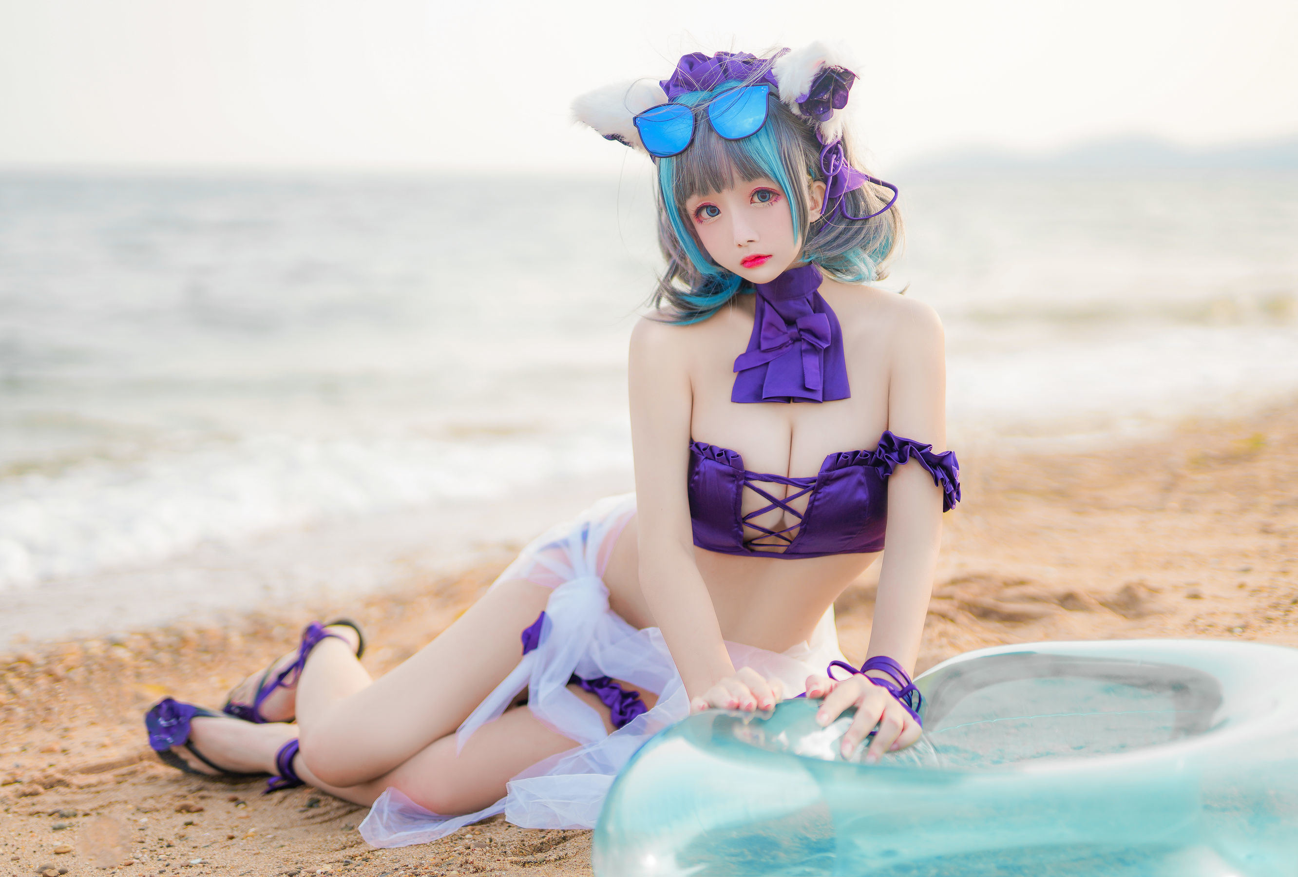 COS福利] Cosplay日奈嬌 - 柴郡貓泳裝